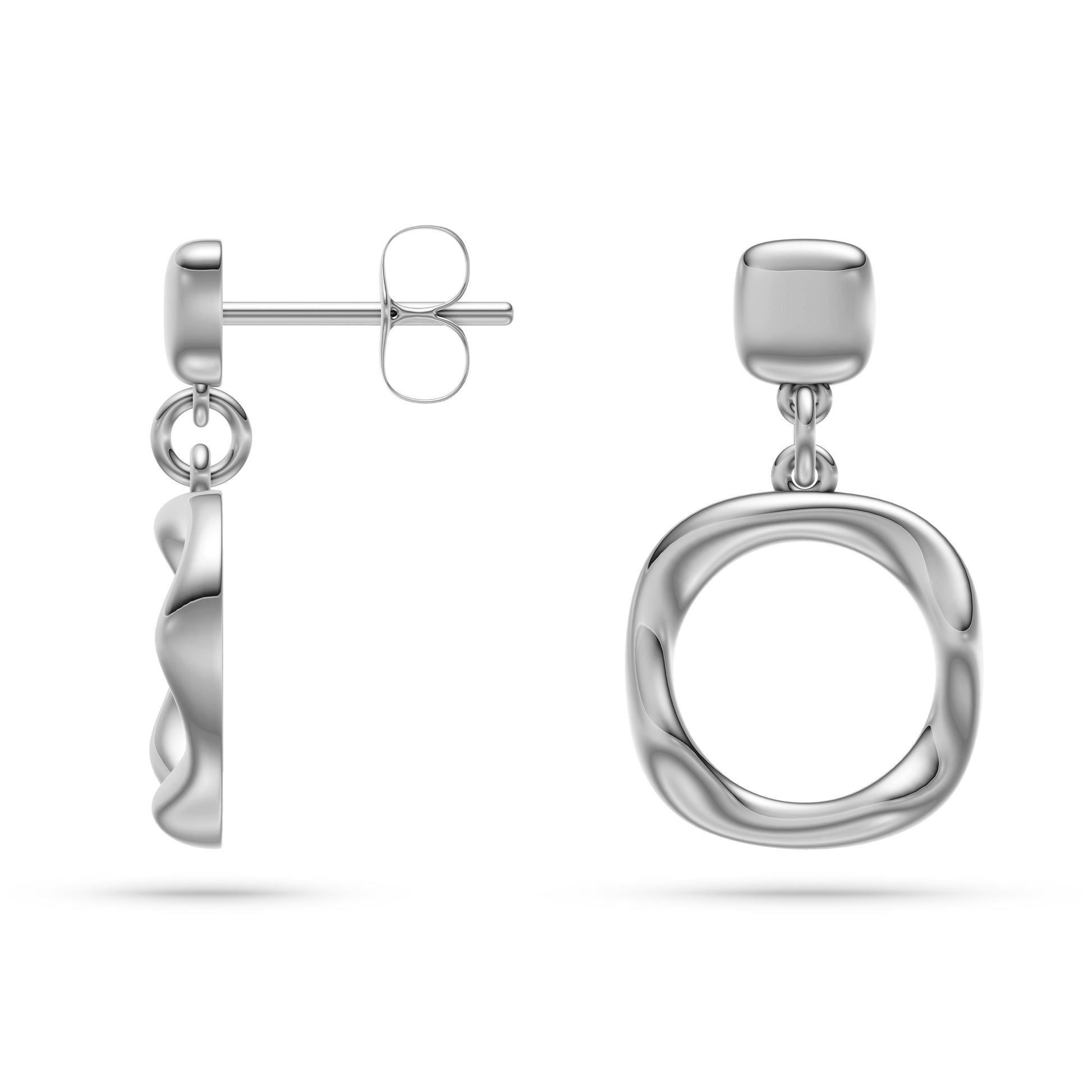 Molten Loop Earrings in 14K Gold