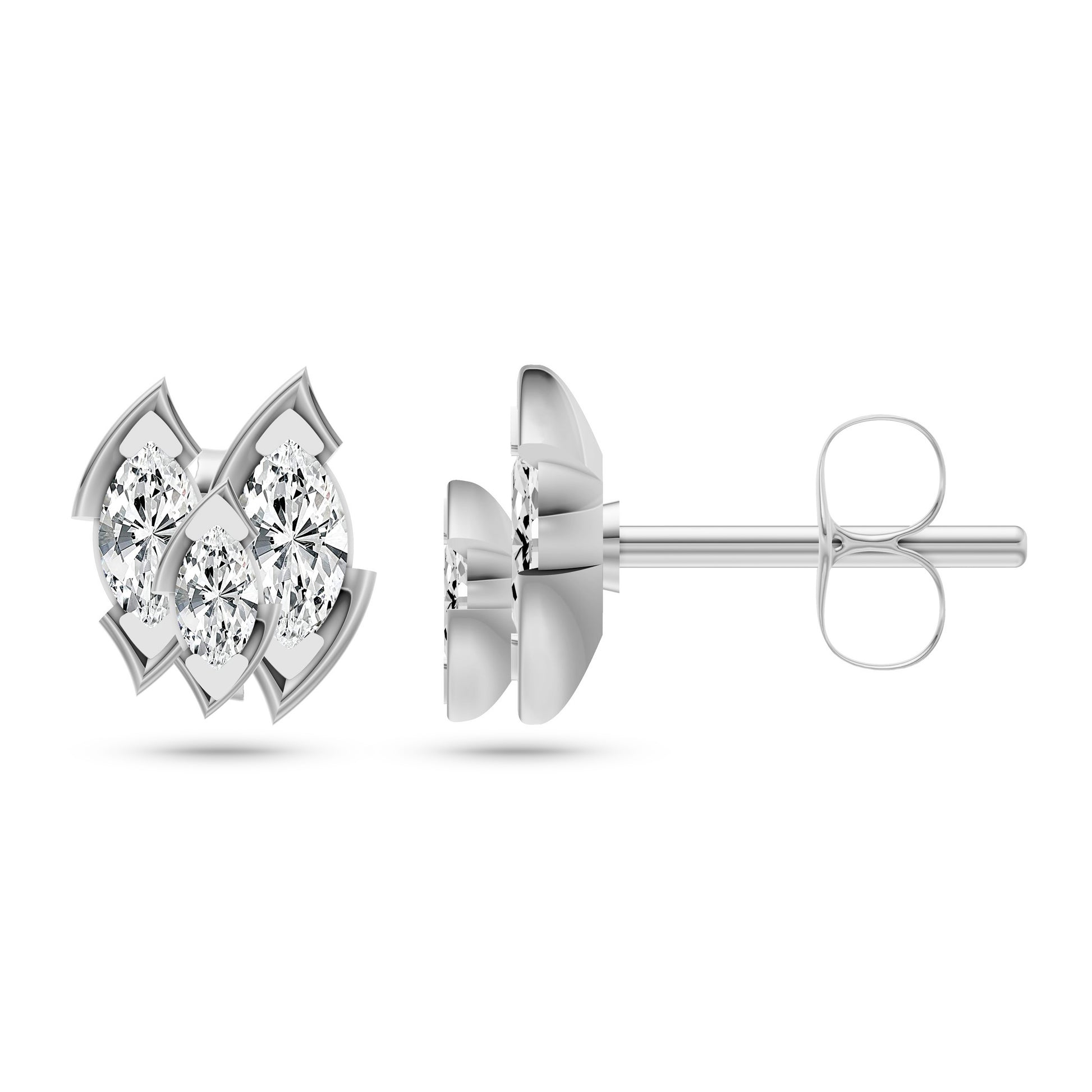 Marquise Dream Earrings in 14K