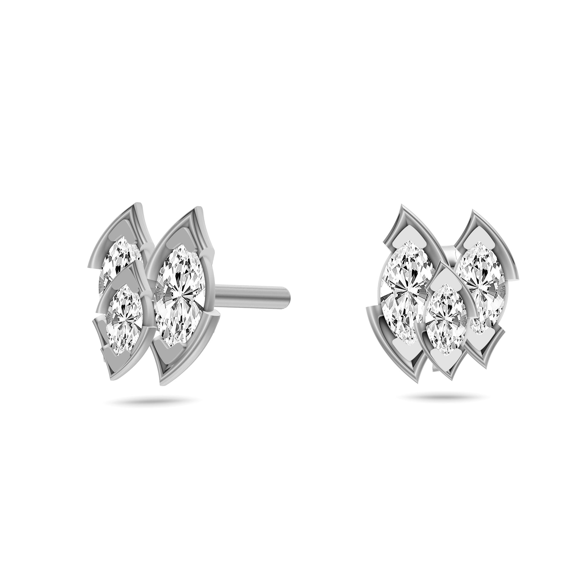 Marquise Dream Earrings in 14K