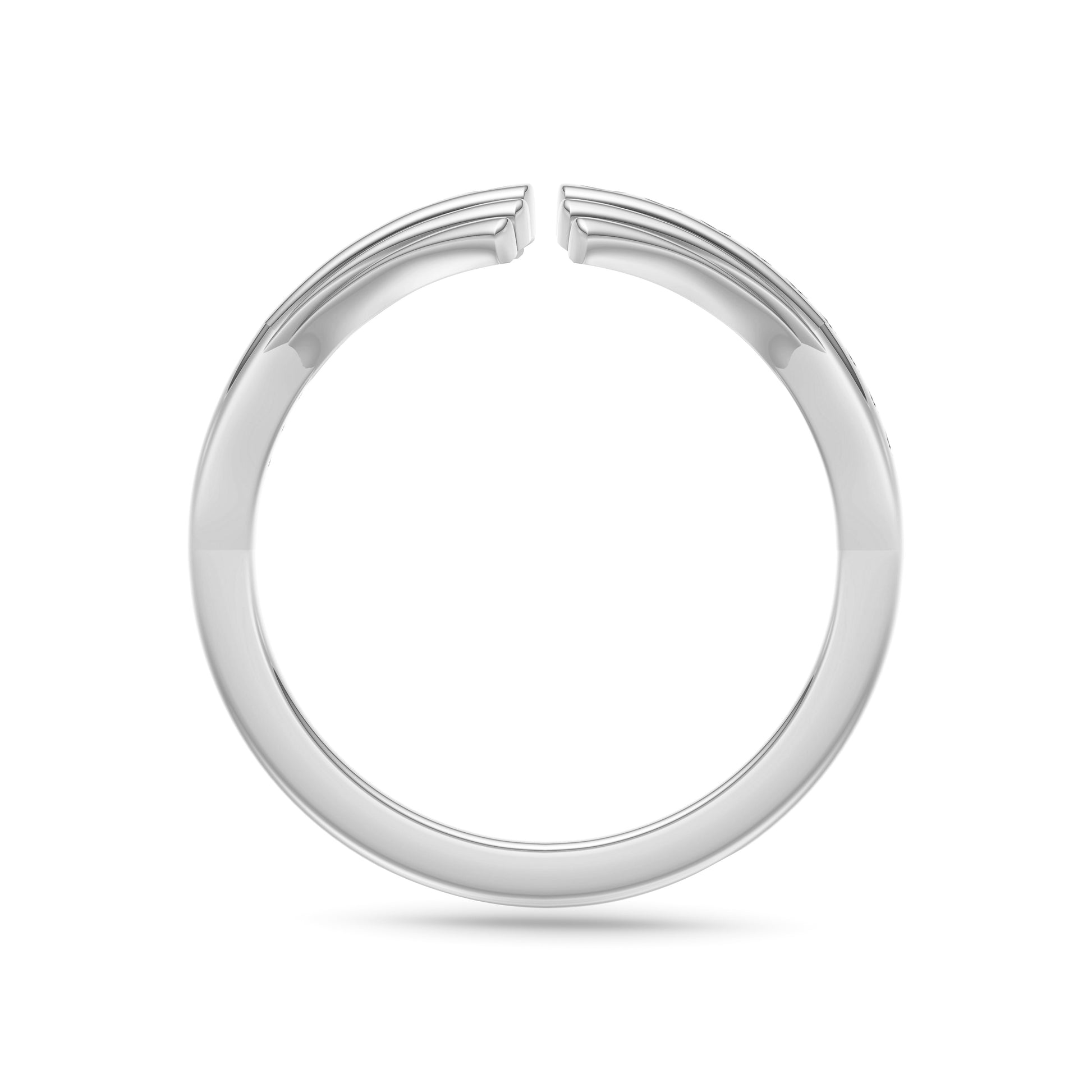 Diamond Studded Leafy Shaped Ring in 14K Gold
