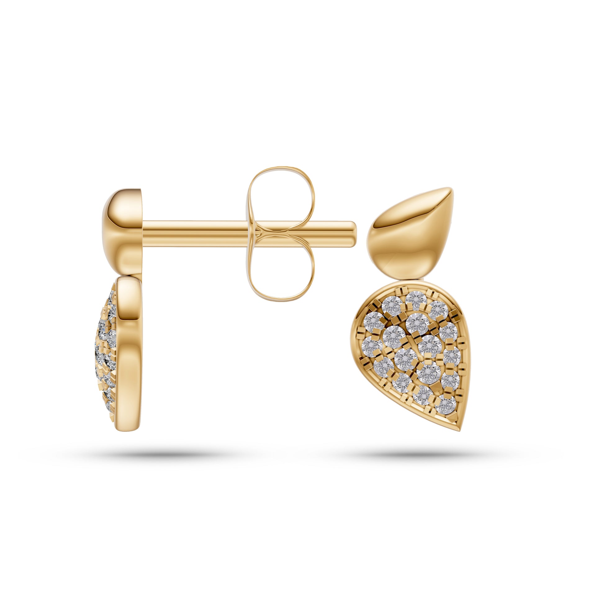Dazzling Teardrop Diamond Earrings in 14K Gold