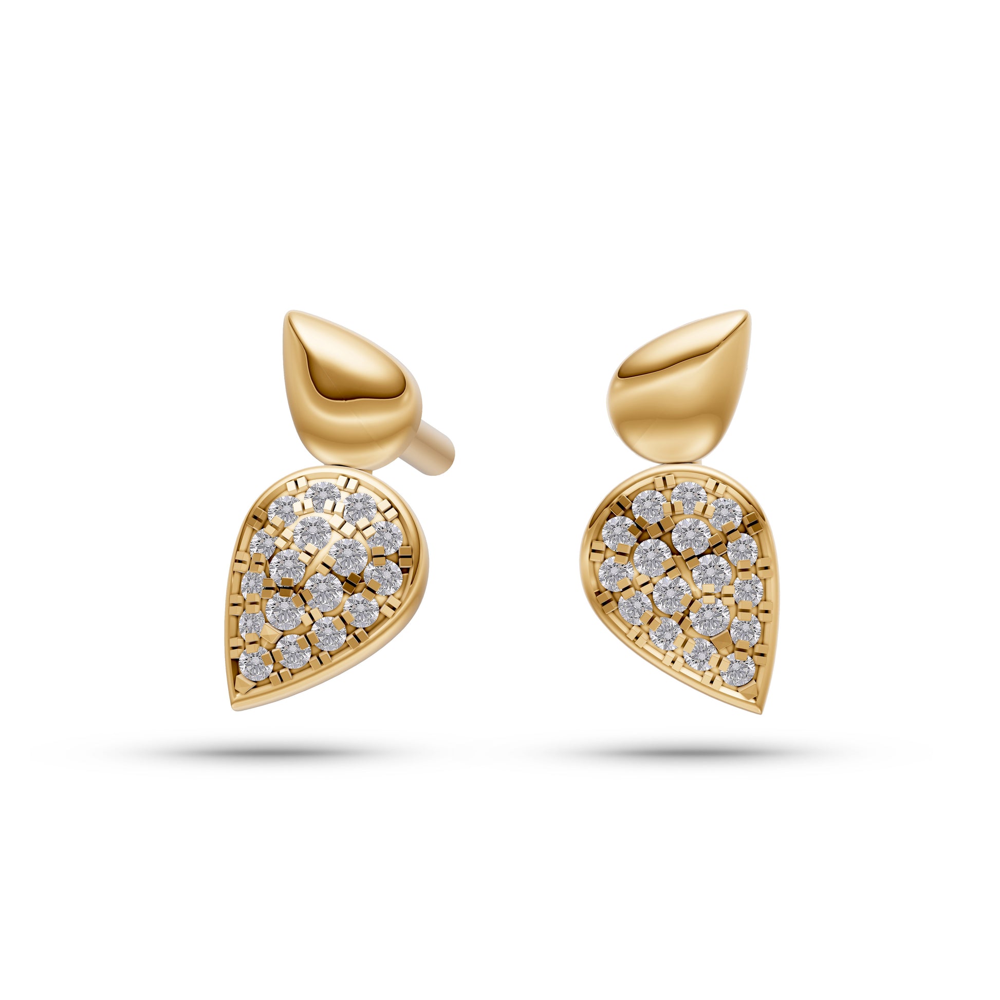 Dazzling Teardrop Diamond Earrings in 14K Gold