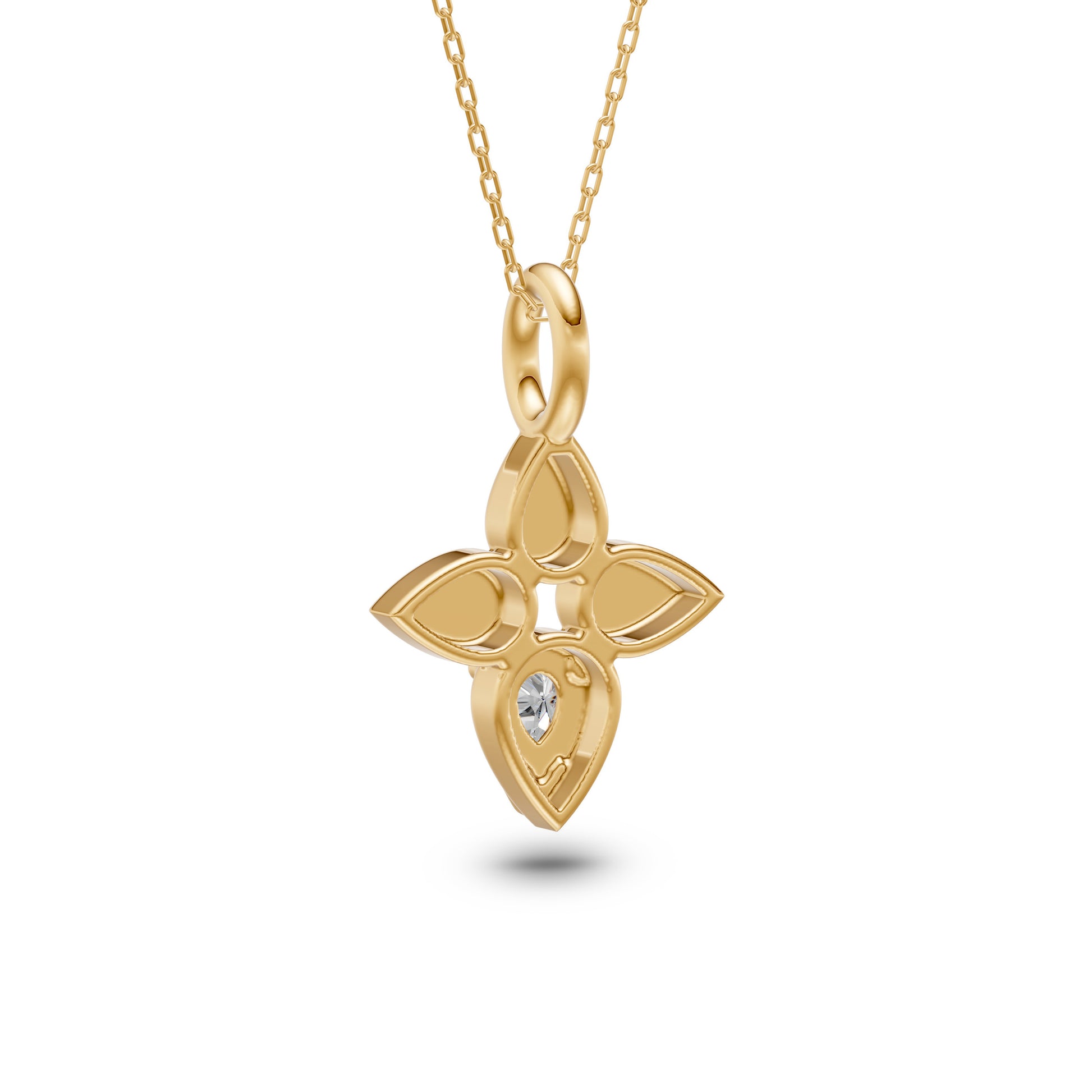 Trillia Diamond Bloom Pendant in 14K Gold