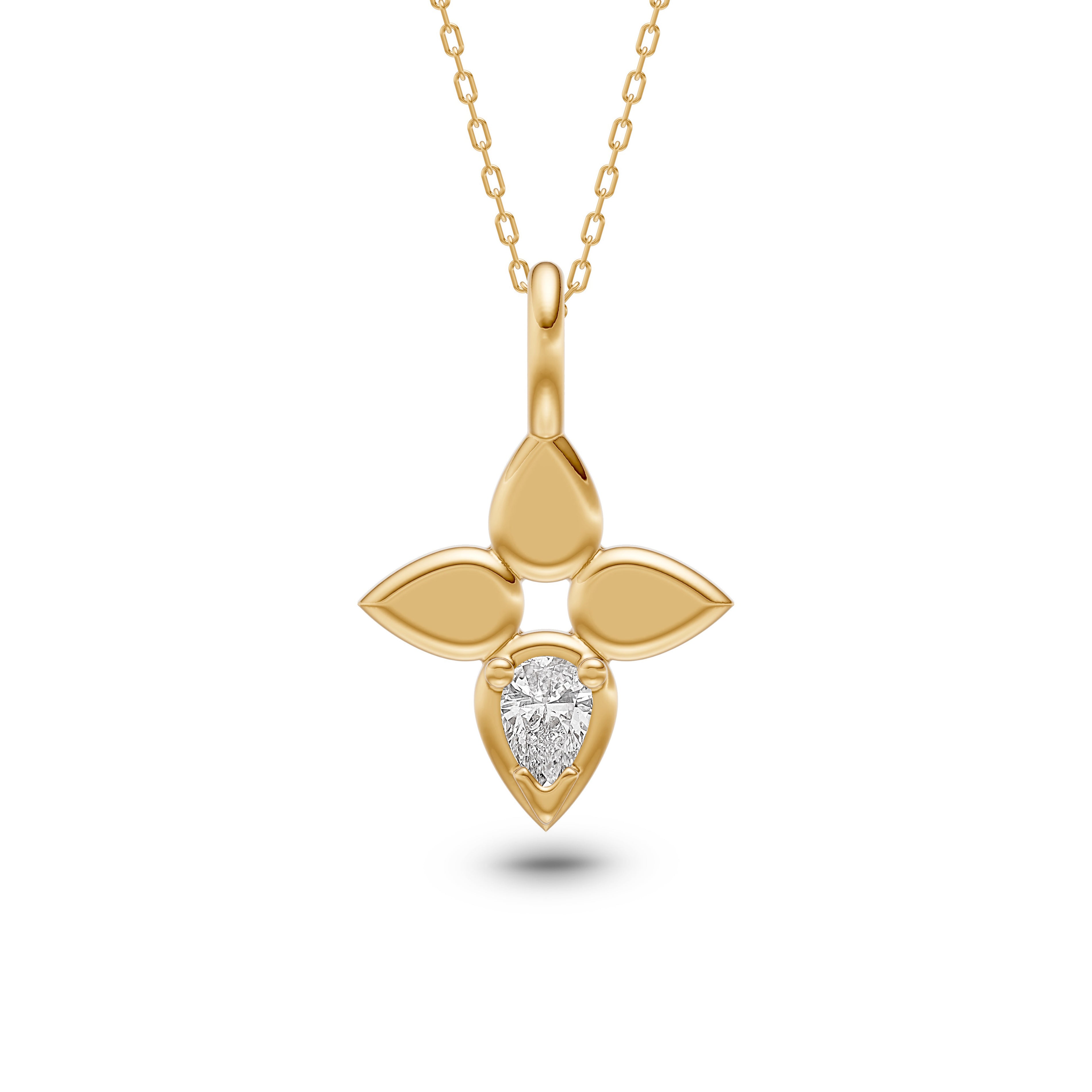 Trillia Diamond Bloom Pendant in 14K Gold