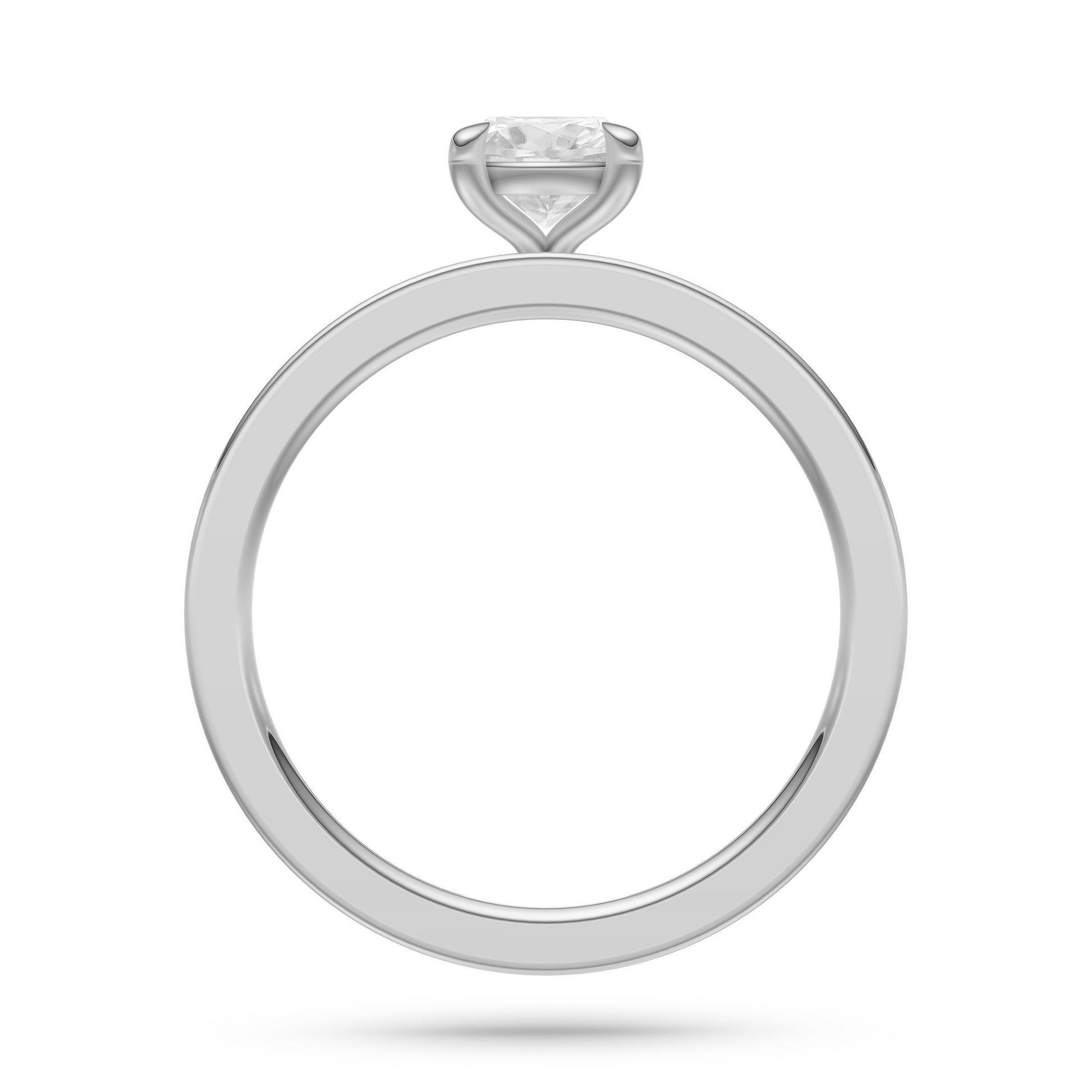 Elysian Oval Solitaire Diamond Ring In 14K Gold