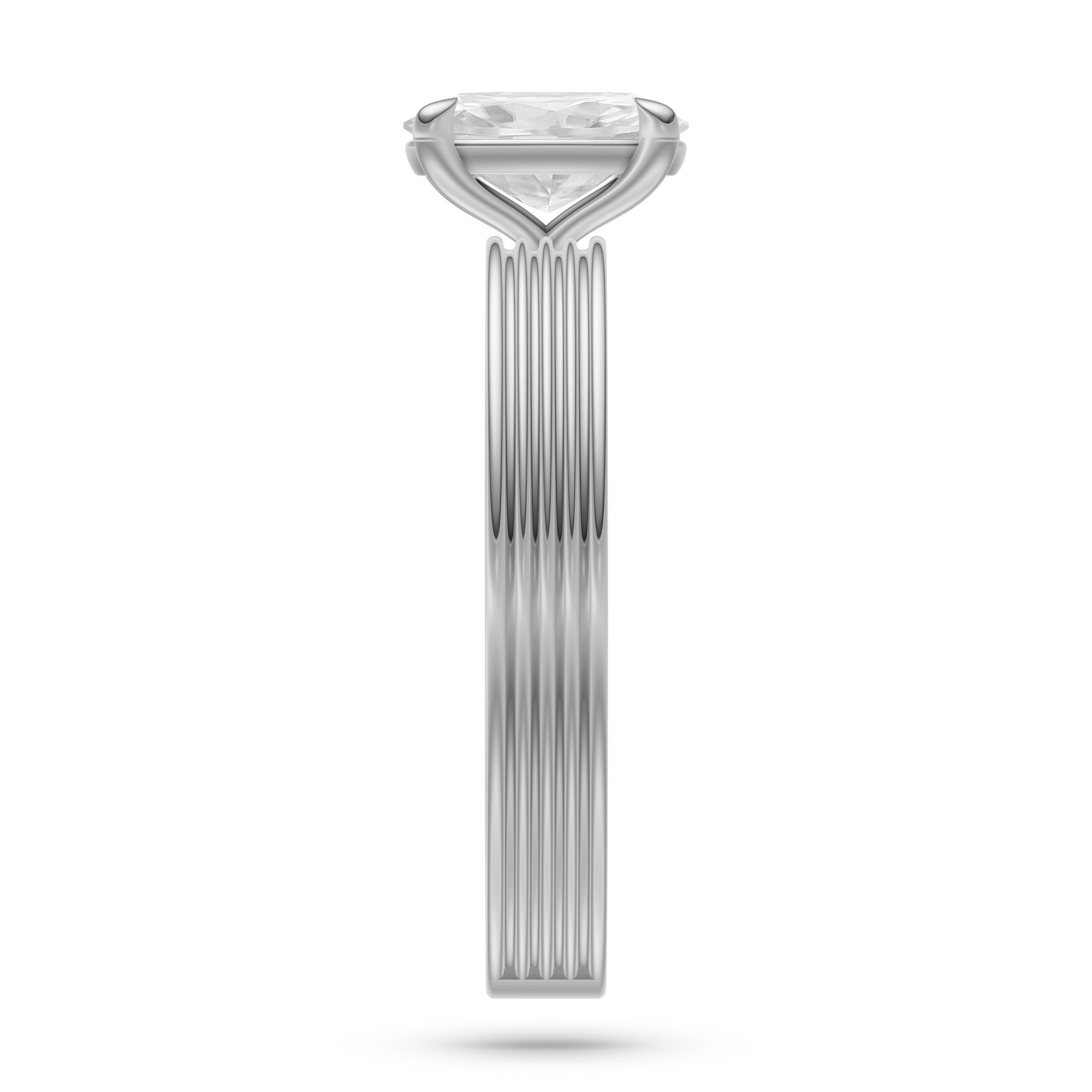 Elysian Oval Solitaire Diamond Ring In 14K Gold