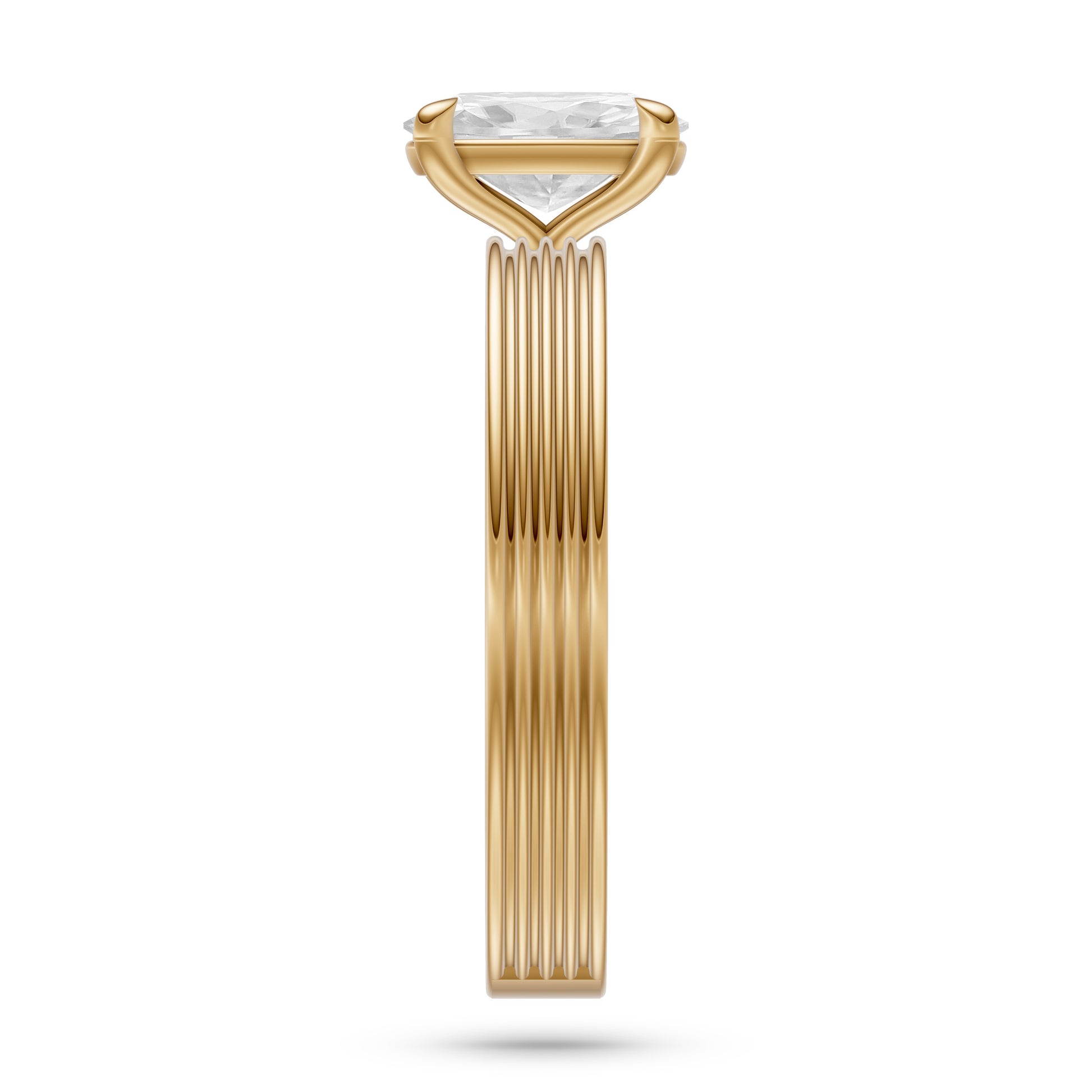 Elysian Oval Solitaire Diamond Ring In 14K Gold