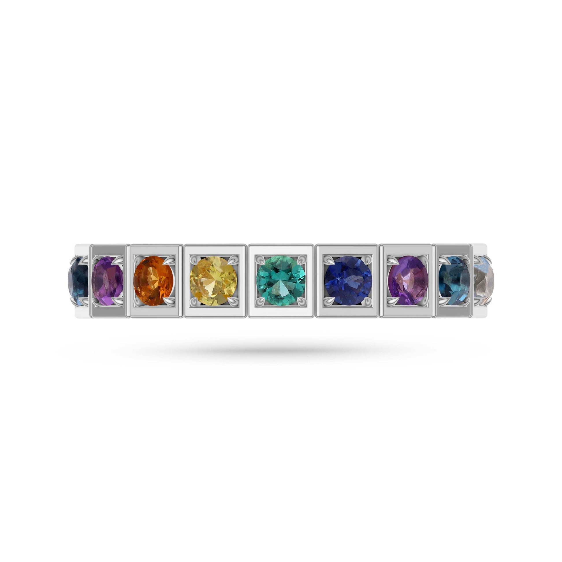 Multi-Color Stackable Ring in 14K Gold