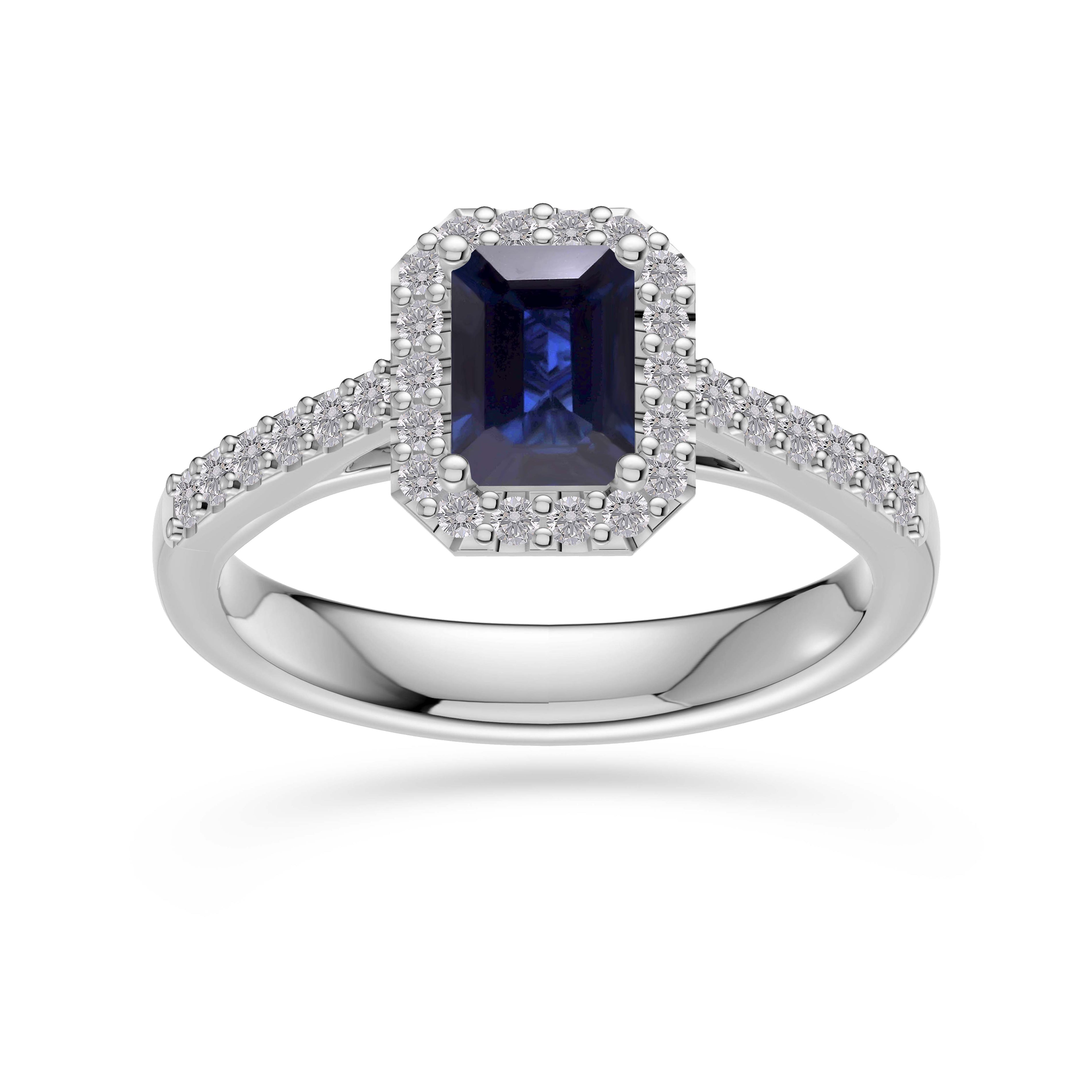 Sapphire Octagon Gemstone Ring In 18K Gold