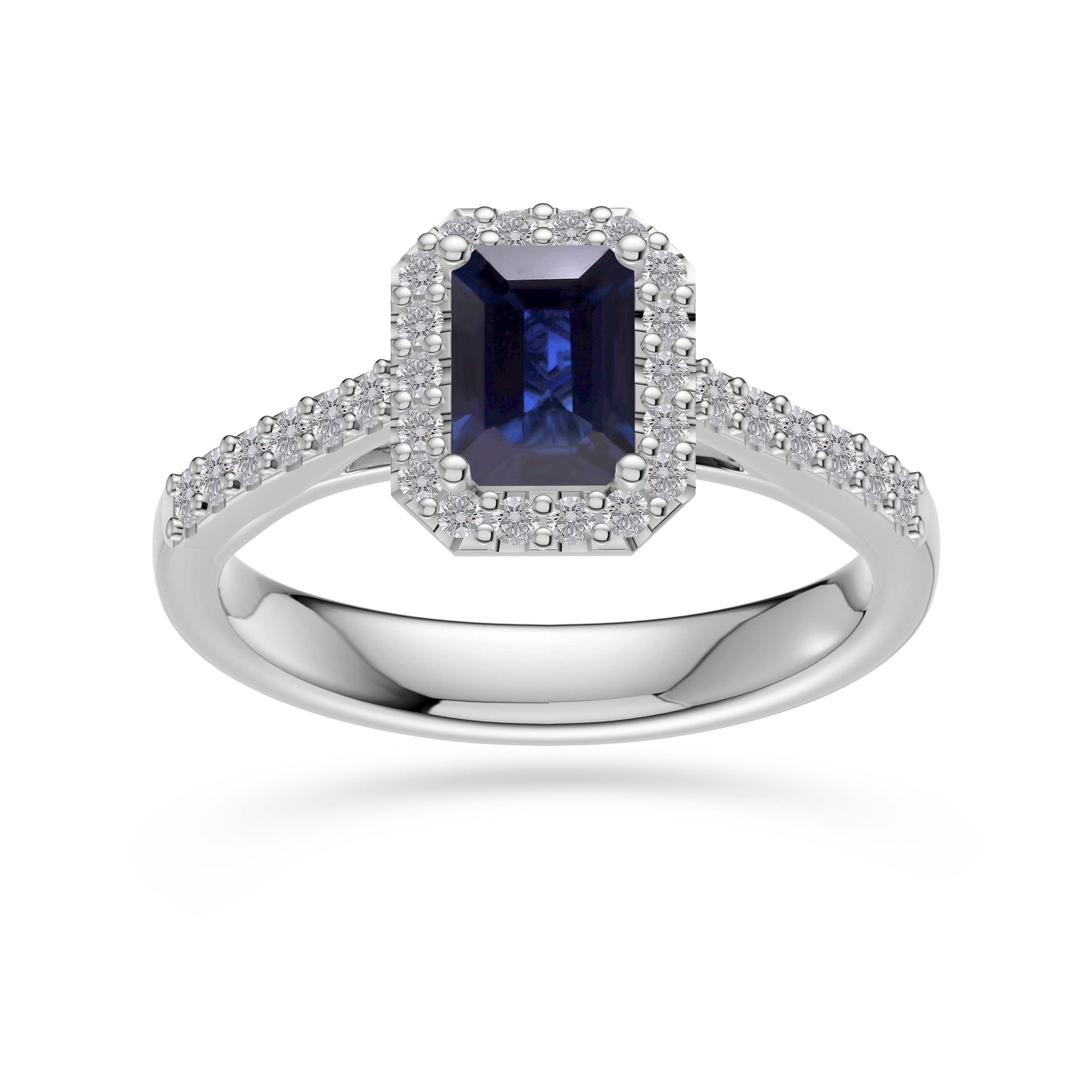 Sapphire Octagon Gemstone Ring In 18K Gold