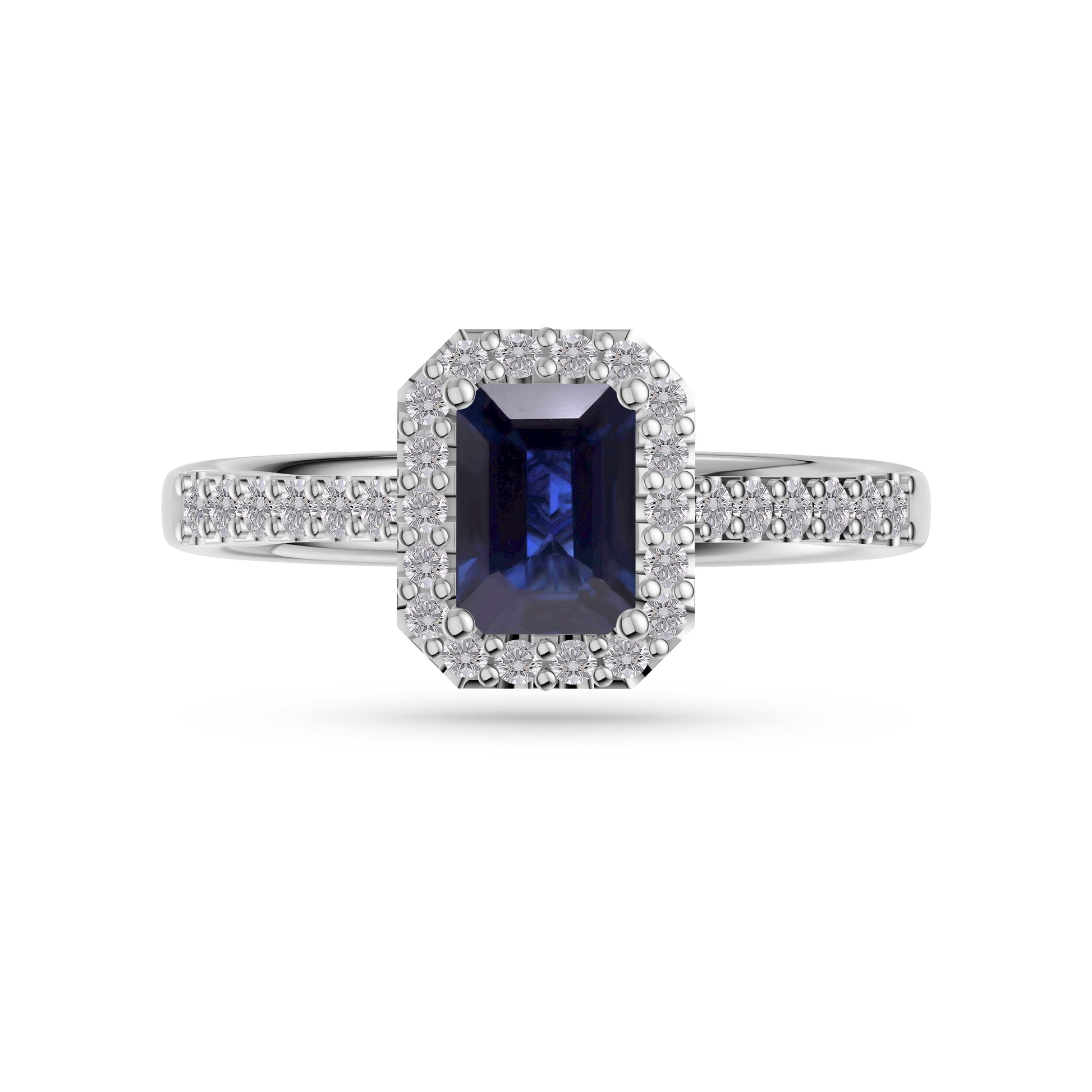 Sapphire Octagon Gemstone Ring In 18K Gold