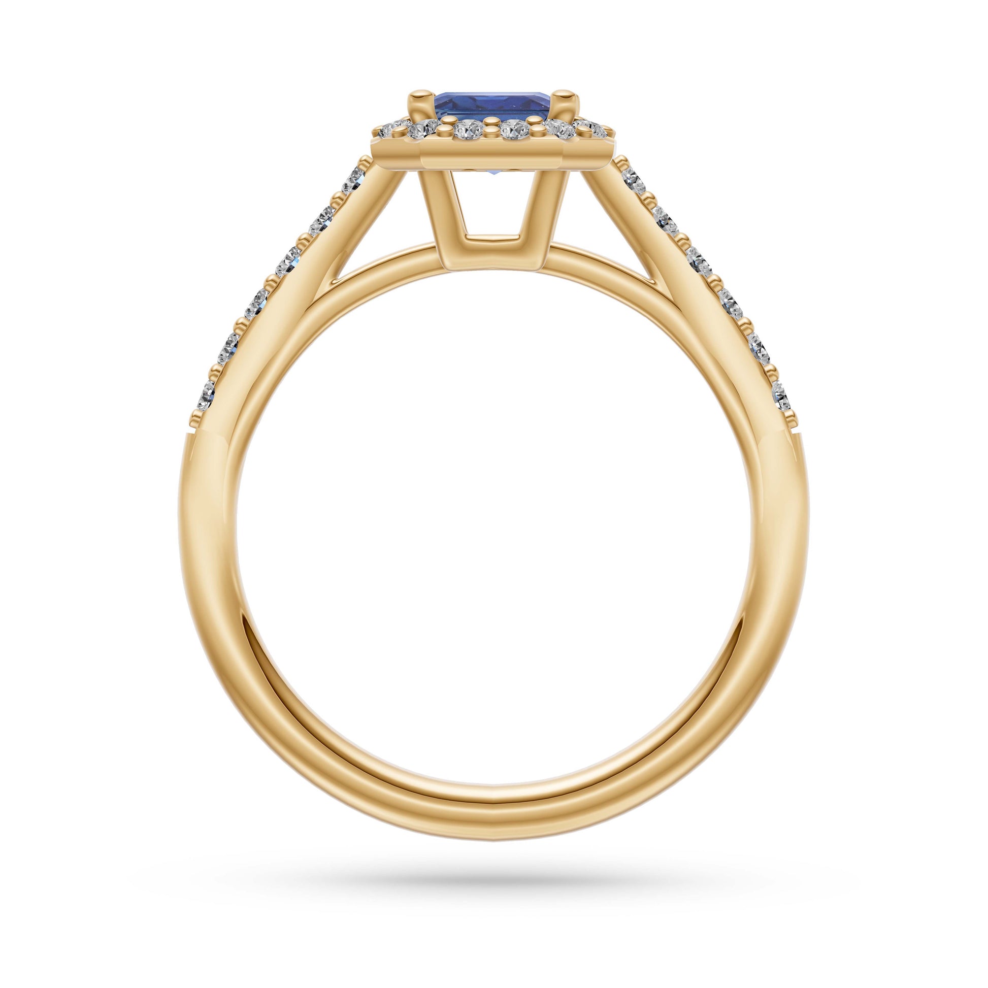 Sapphire Octagon Gemstone Ring In 18K Gold