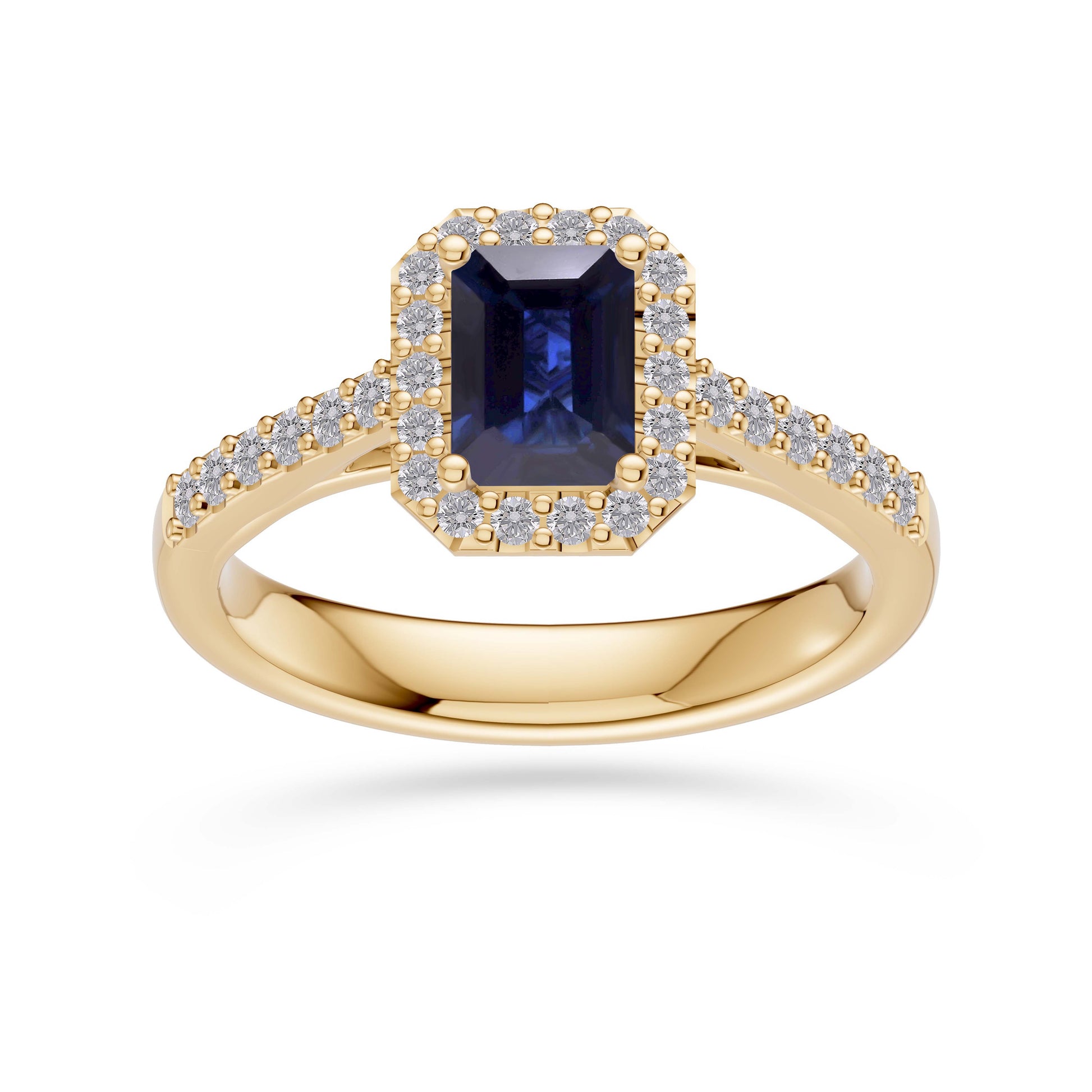 Sapphire Octagon Gemstone Ring In 18K Gold