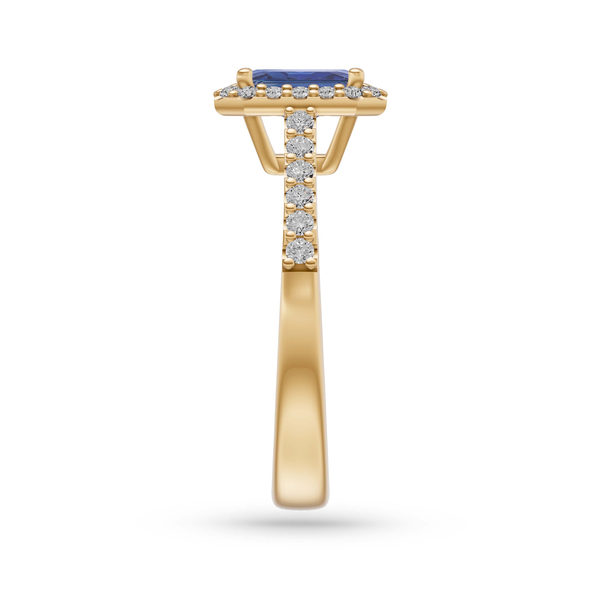 Sapphire Octagon Gemstone Ring In 18K Gold