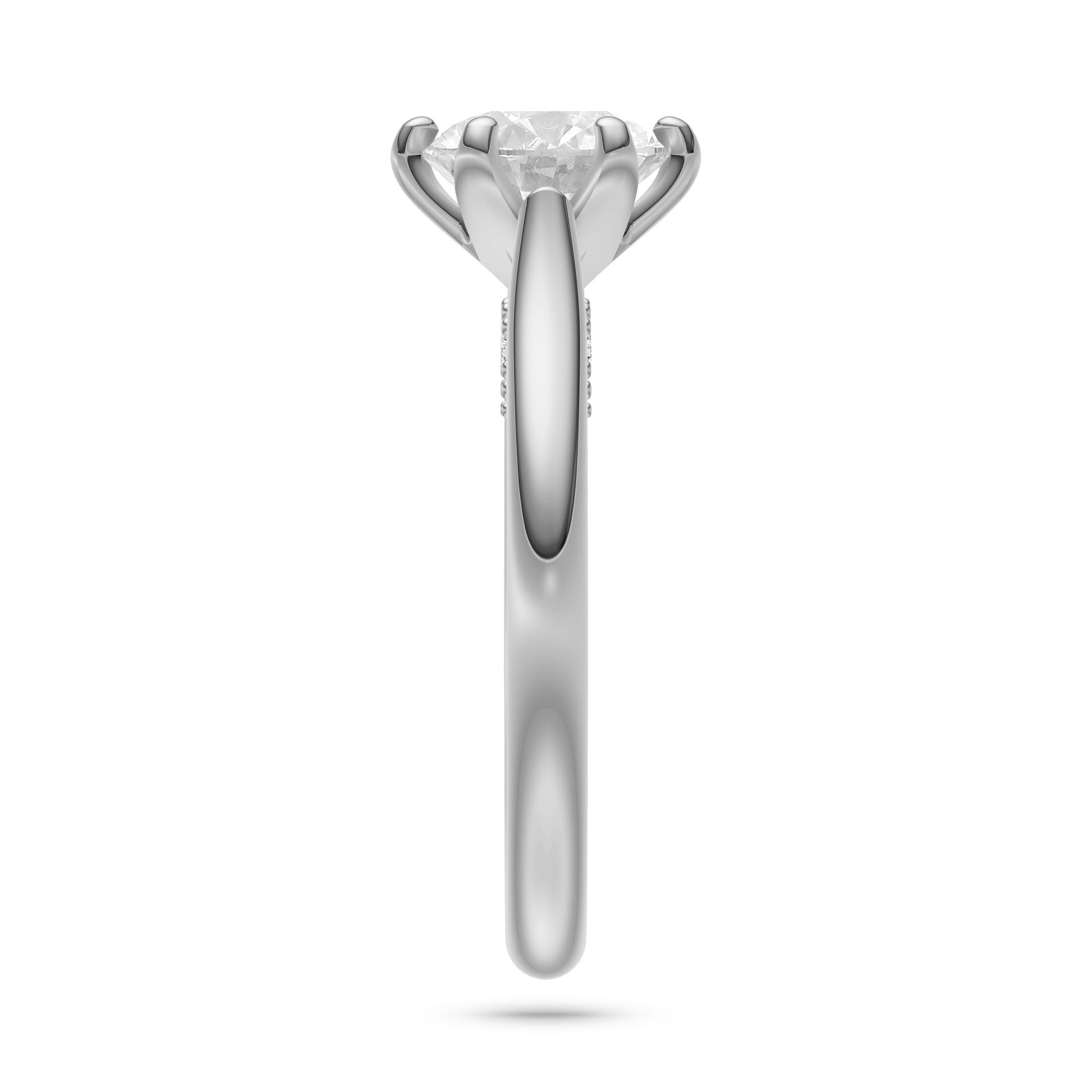 Seraphine Six-Prong Diamond Solitaire Ring In 14K Gold