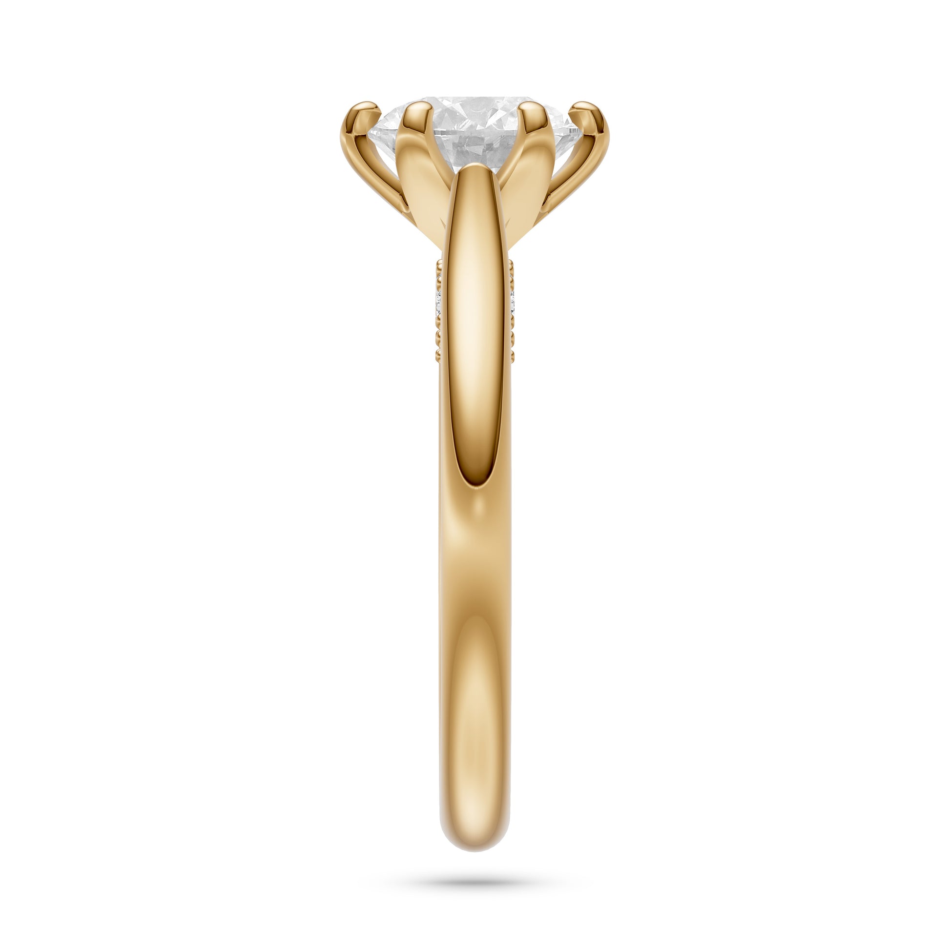 Seraphine Six-Prong Diamond Solitaire Ring In 14K Gold