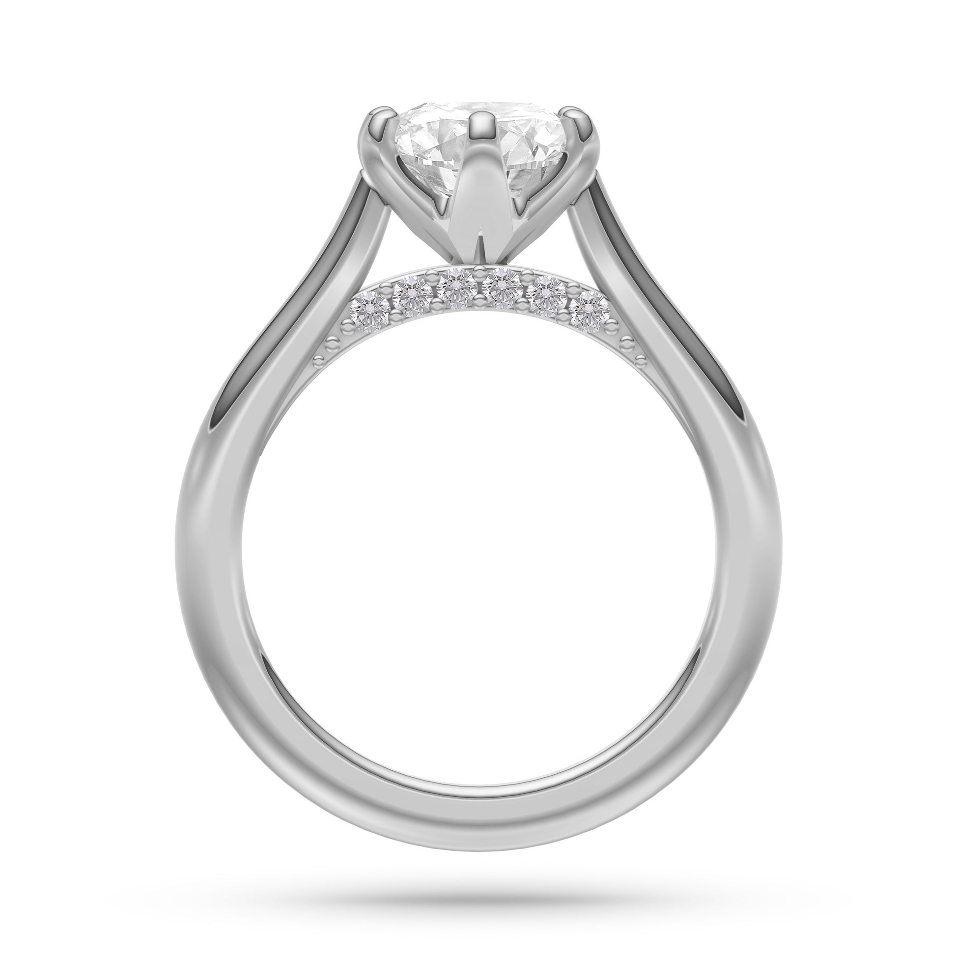 Seraphine Six-Prong Diamond Solitaire Ring In 14K Gold