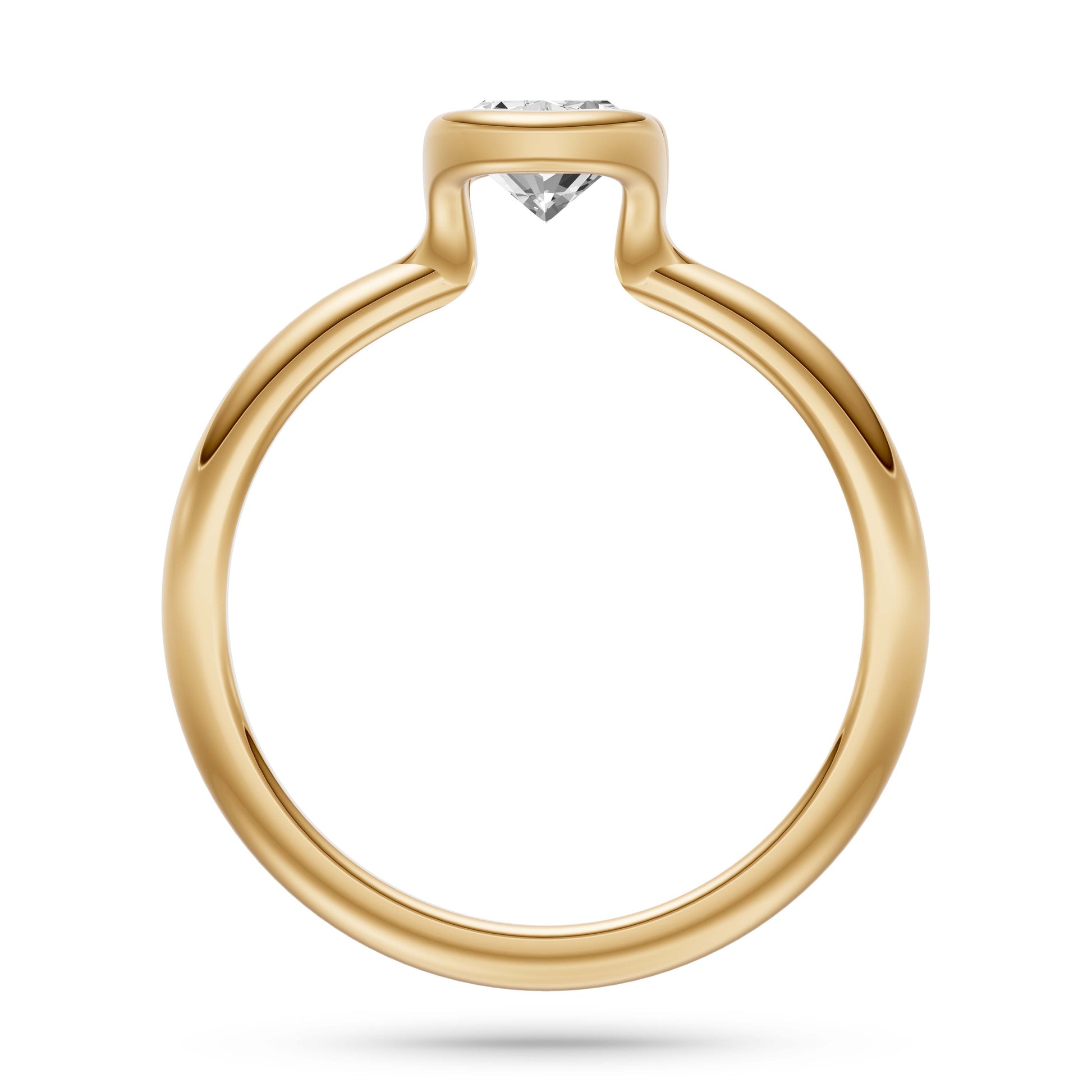 Serenity Oval Diamond Ring In 14K Gold