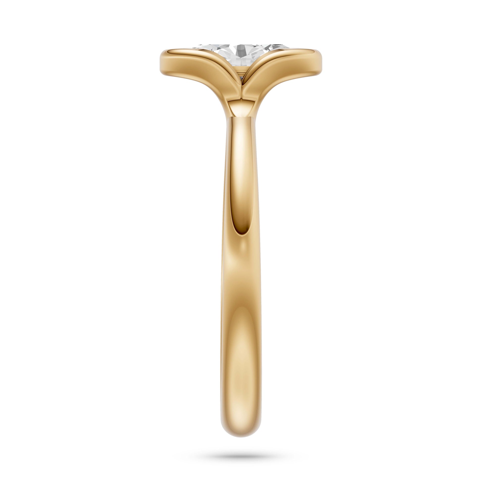 Serenity Oval Diamond Ring In 14K Gold