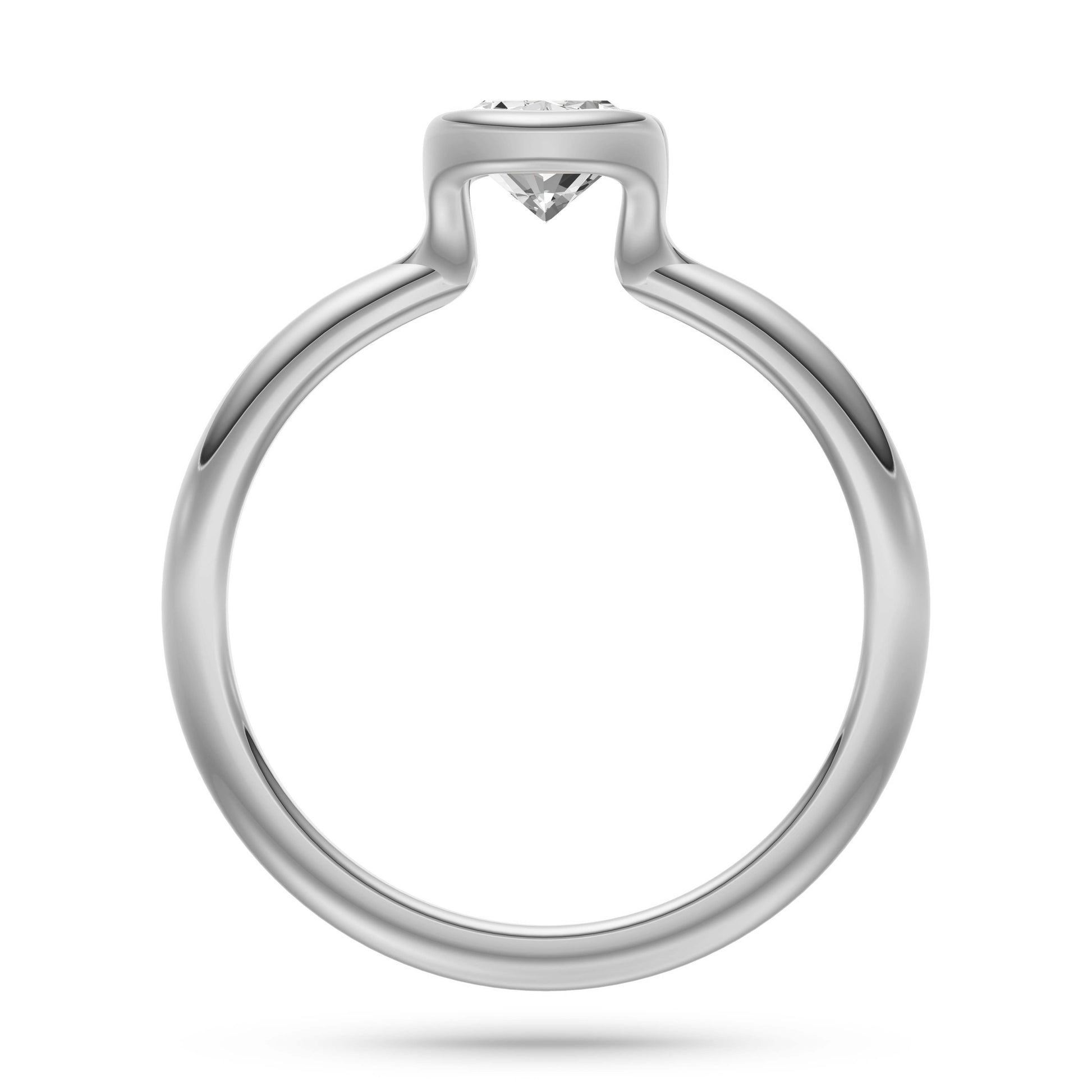 Serenity Oval Diamond Ring In 14K Gold