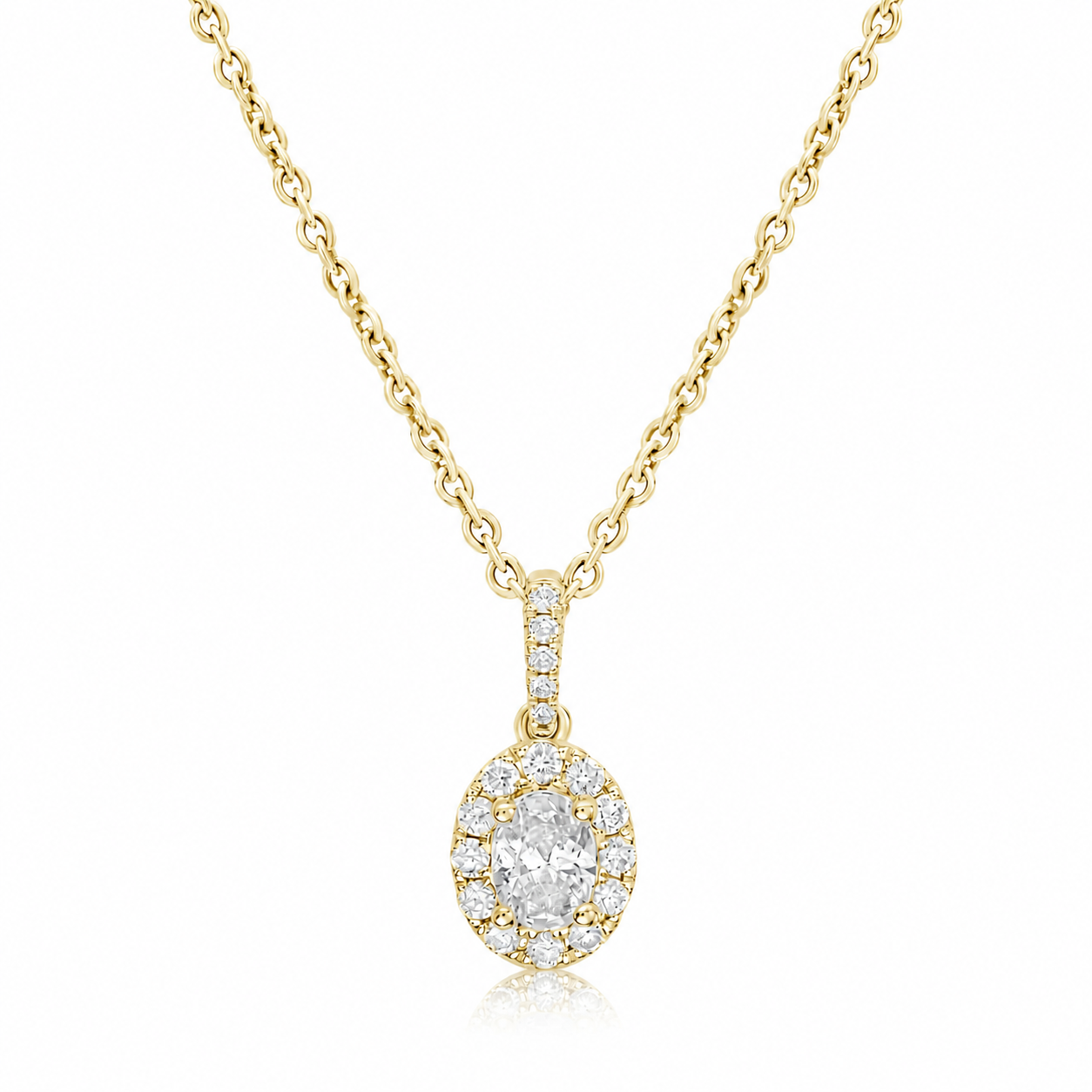 Signature Diamond Necklace in 14K Gold