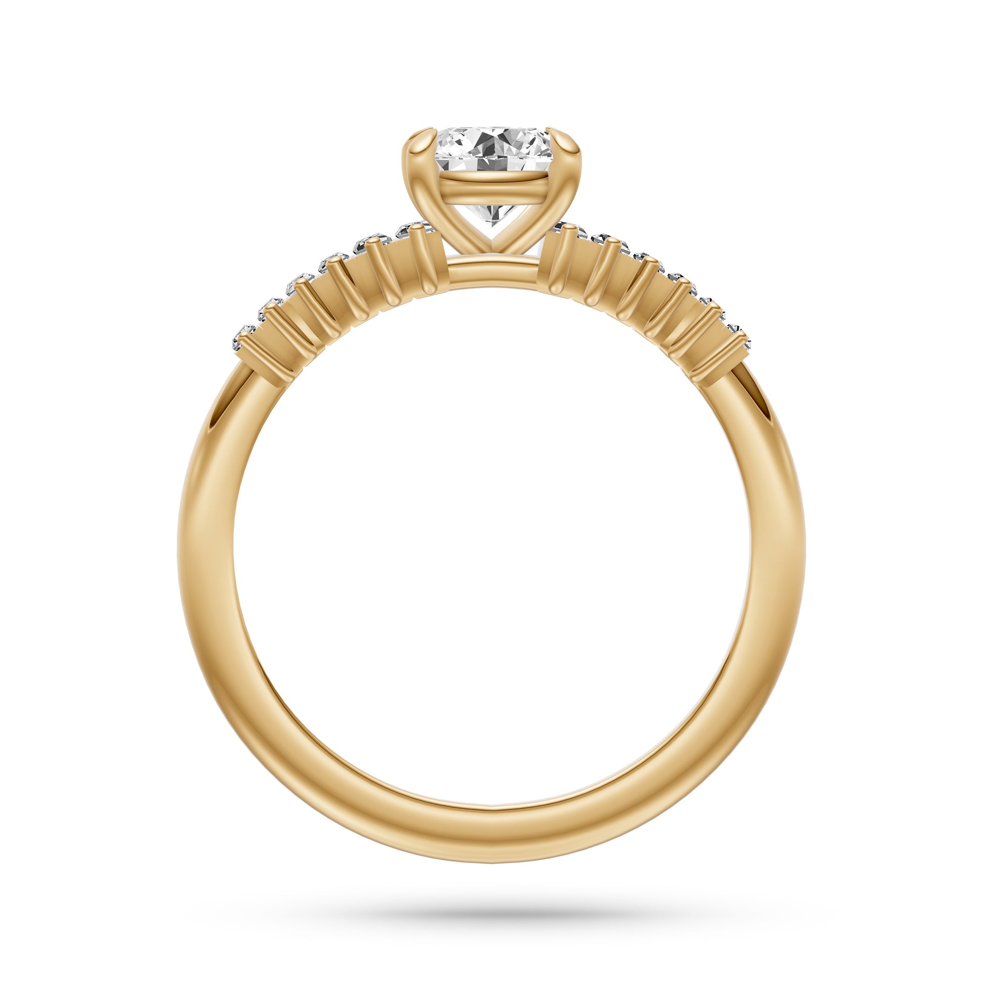 Starlight Symphony Oval Ring In 14K Gold