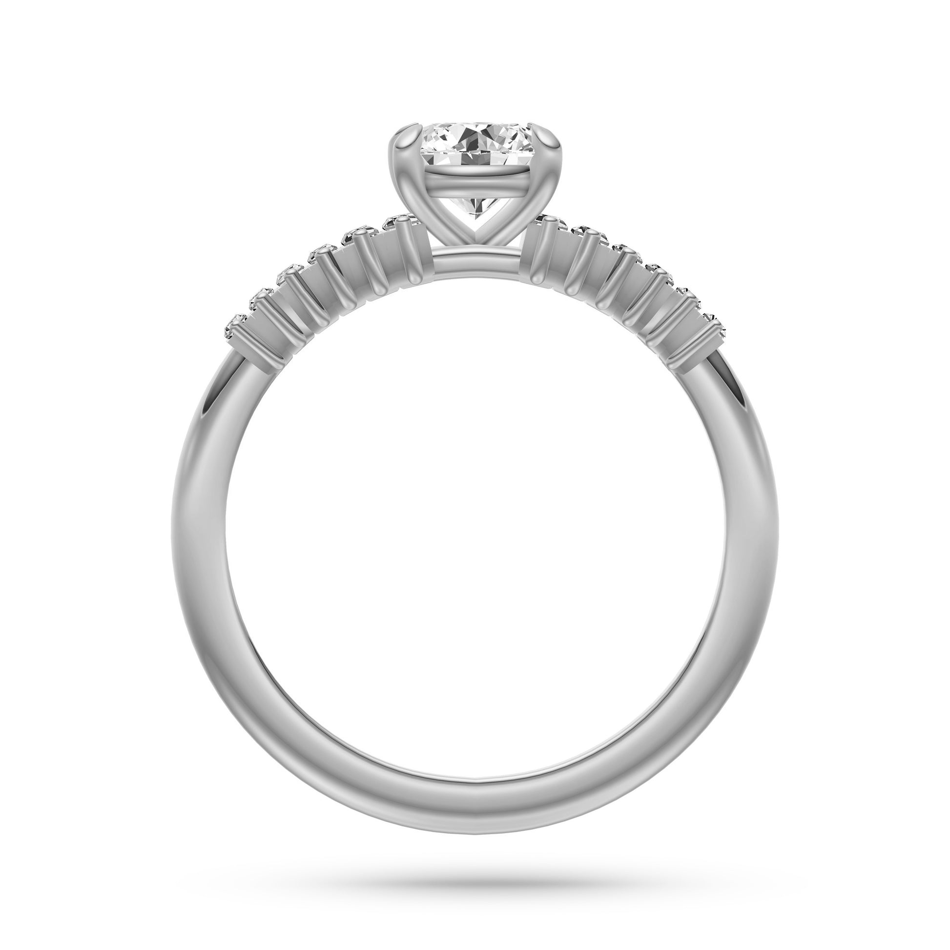 Starlight Symphony Oval Ring In 14K Gold