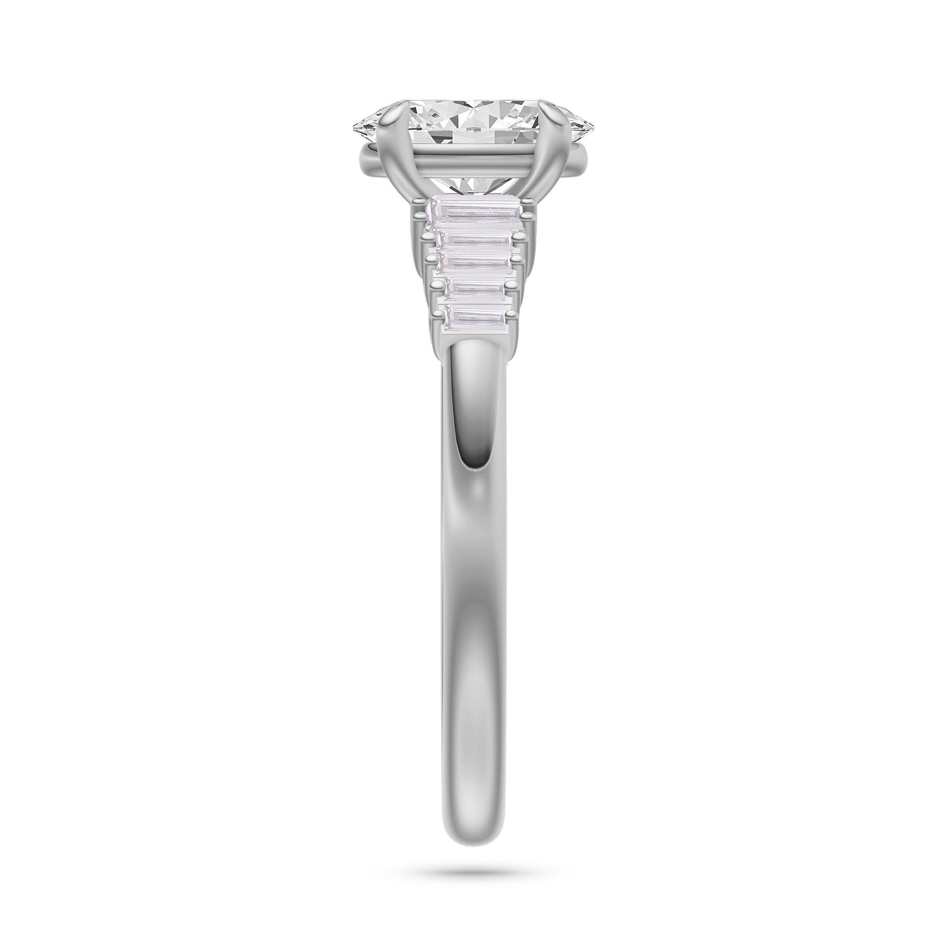 Starlight Symphony Oval Ring In 14K Gold