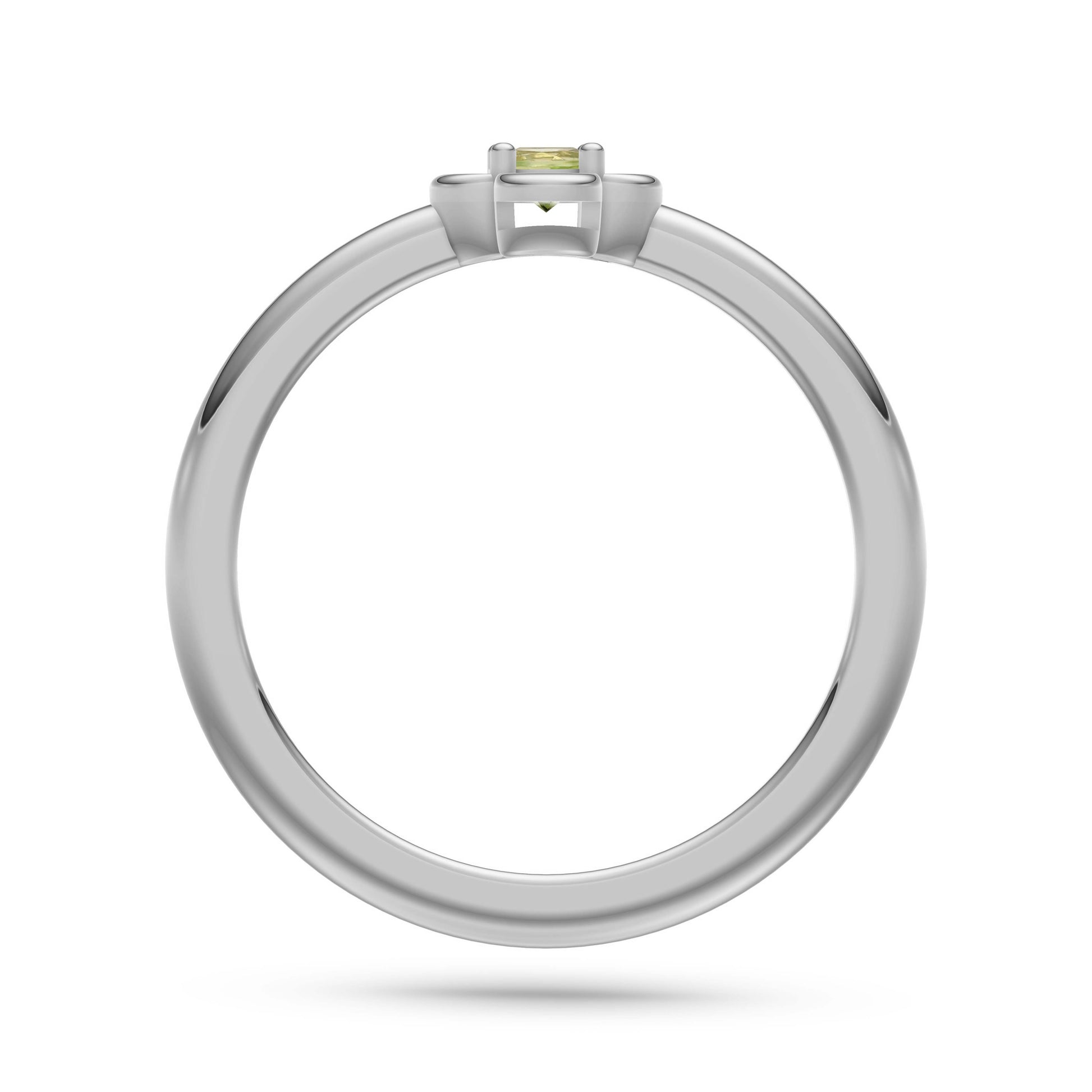 Timeless Round Peridot Ring in 14K Yellow Gold