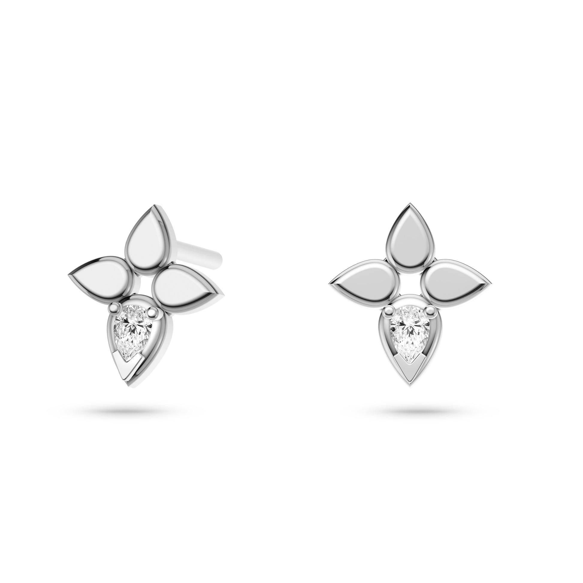 Trillia Diamond Bloom Earrings in 14K Gold