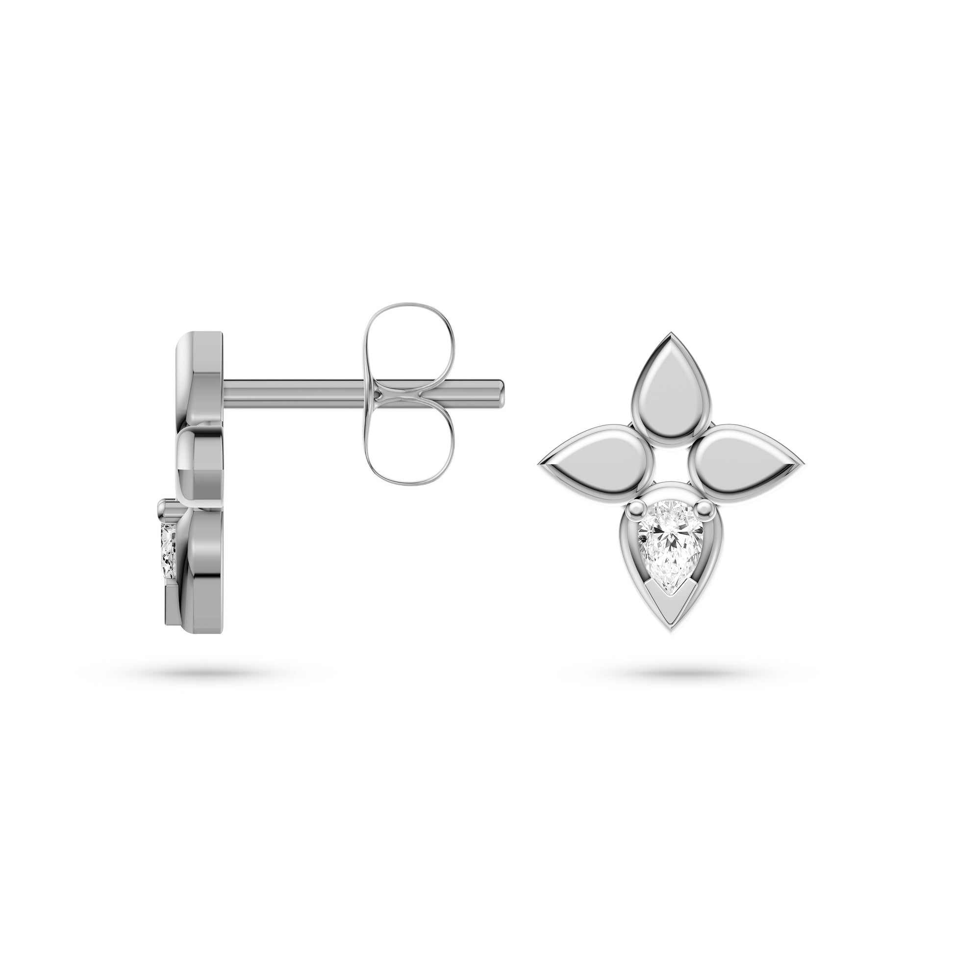 Trillia Diamond Bloom Earrings in 14K Gold