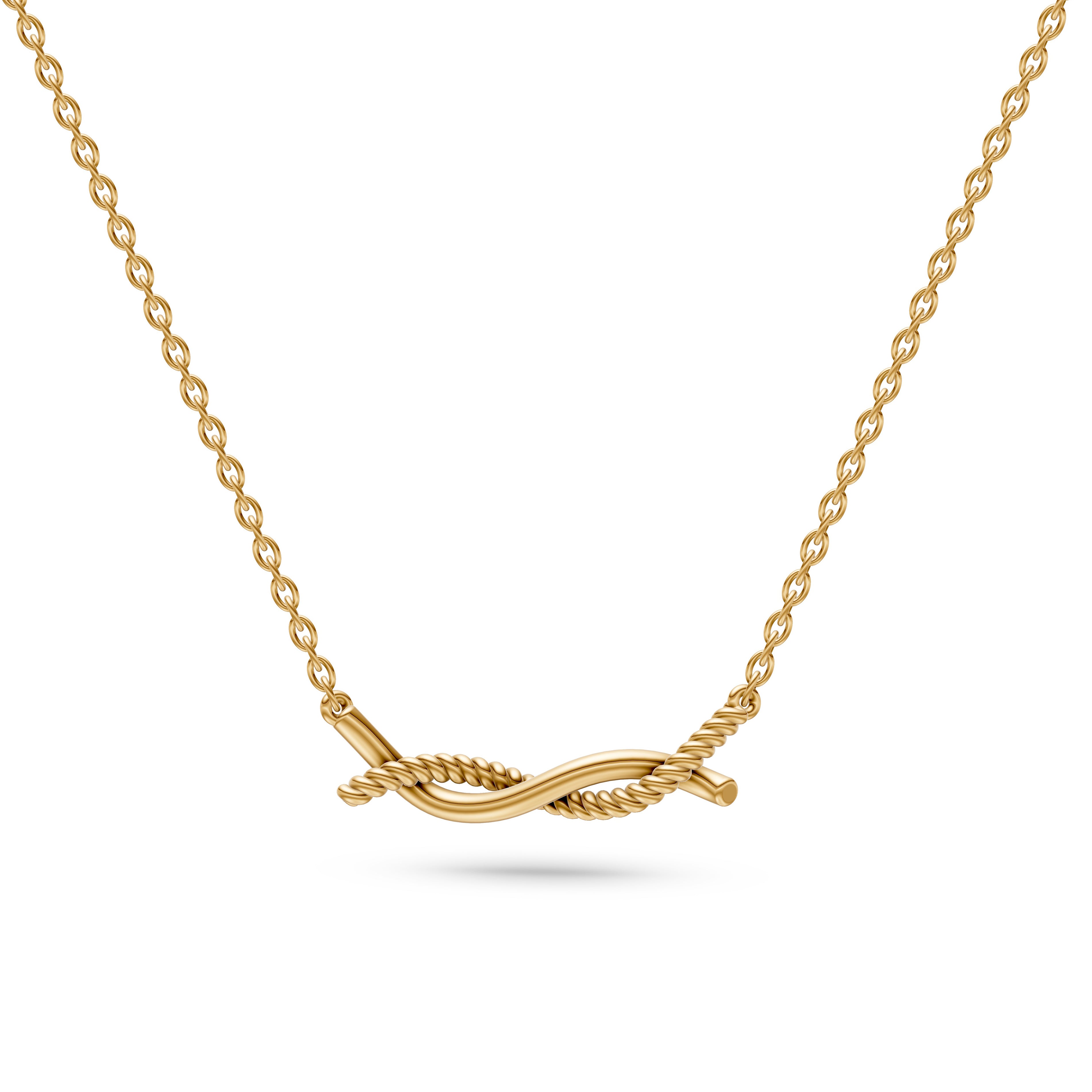 Twisted Vine Necklace in 14K Gold