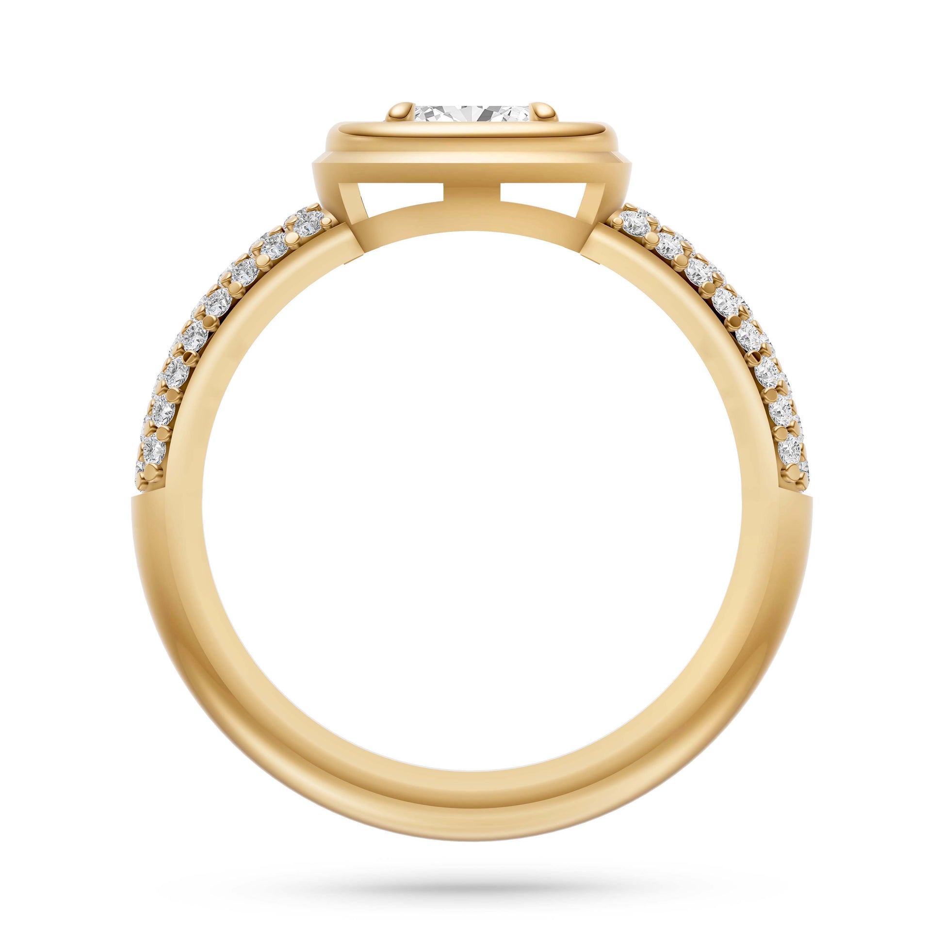 Valencia Oval Shaped Diamond Ring In 14K Gold