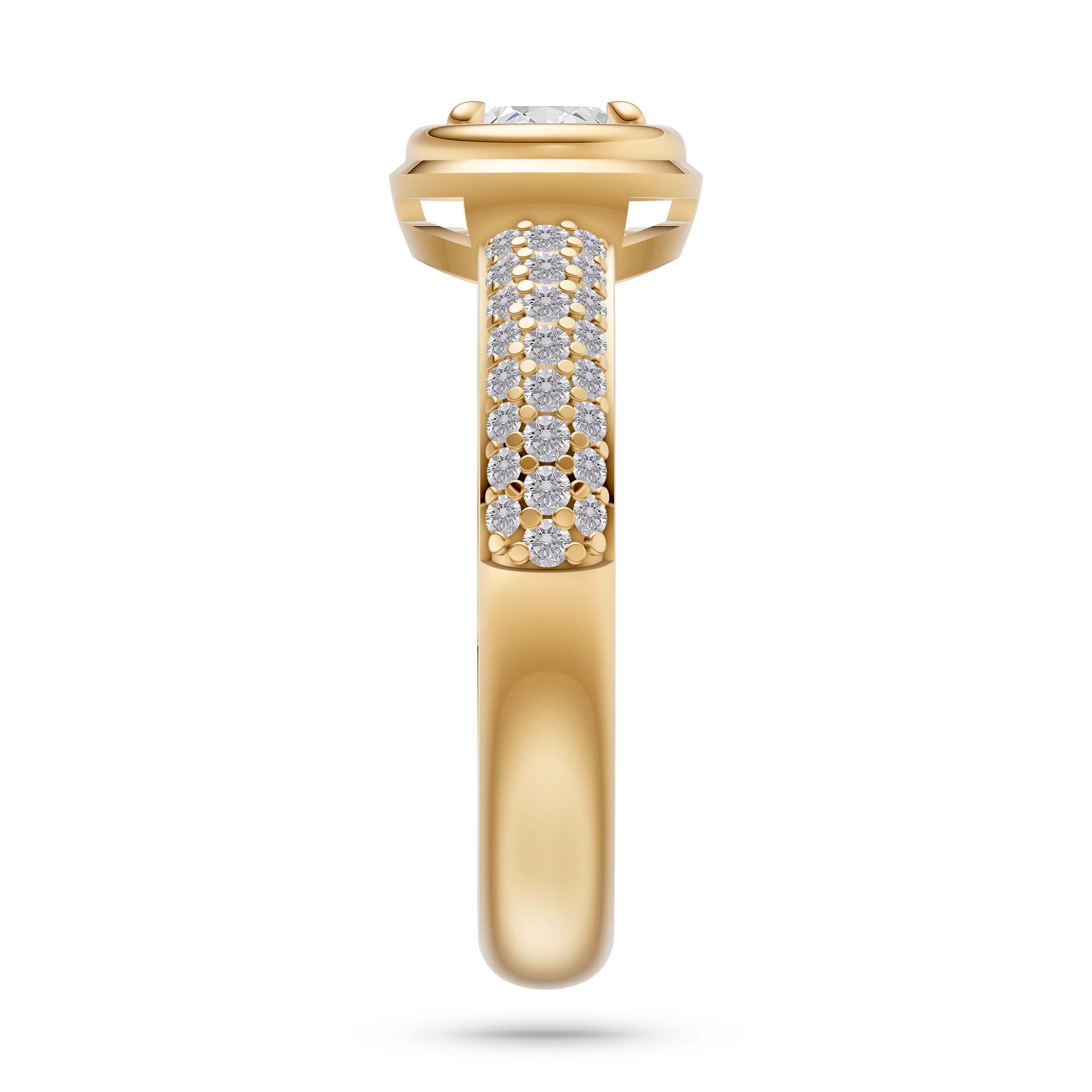 Valencia Oval Shaped Diamond Ring In 14K Gold