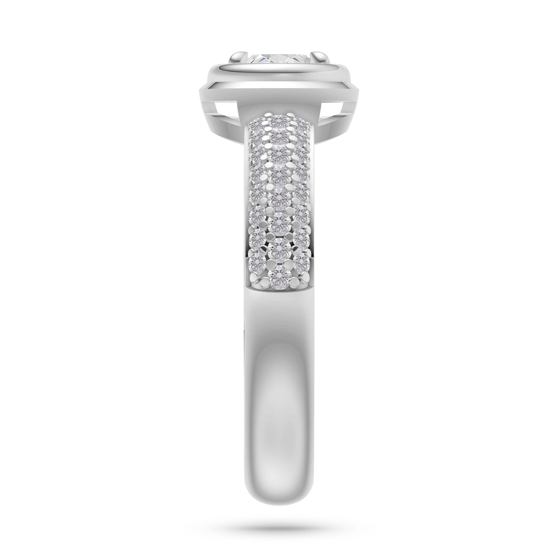 Valencia Oval Shaped Diamond Ring In 14K Gold