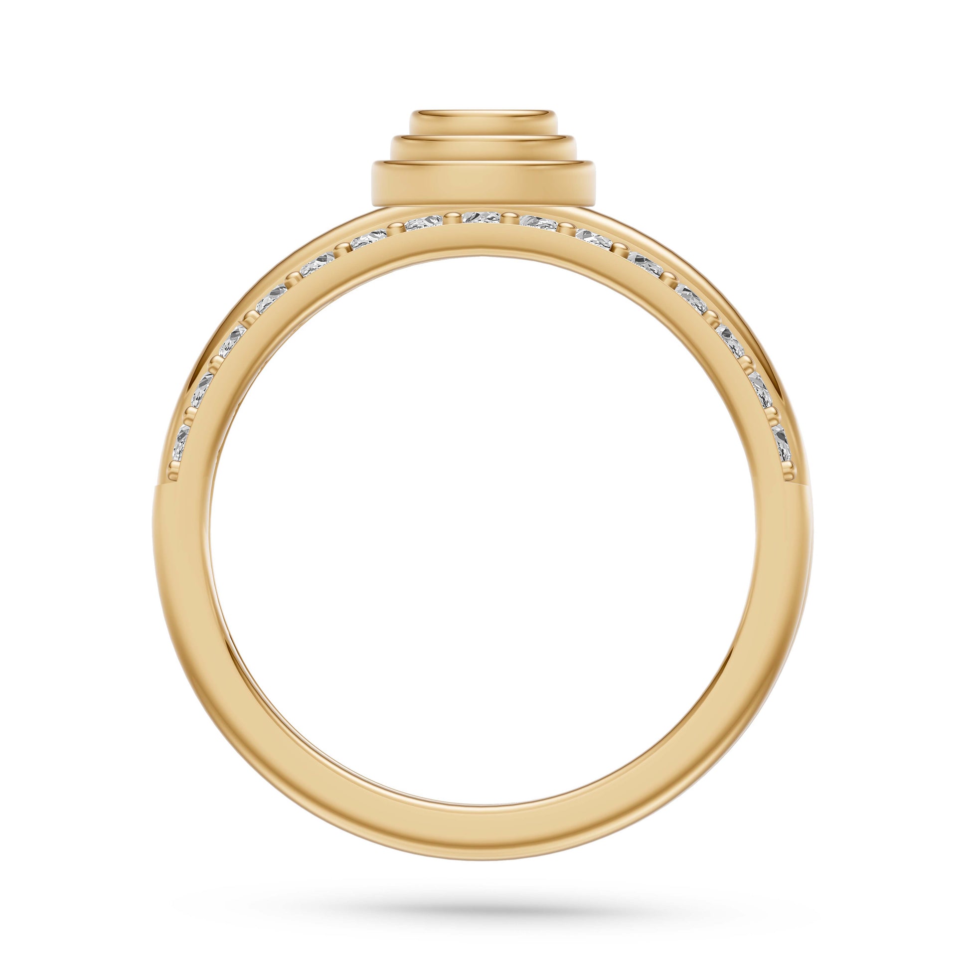 Verona Diamond Drop Ring In 14K Gold
