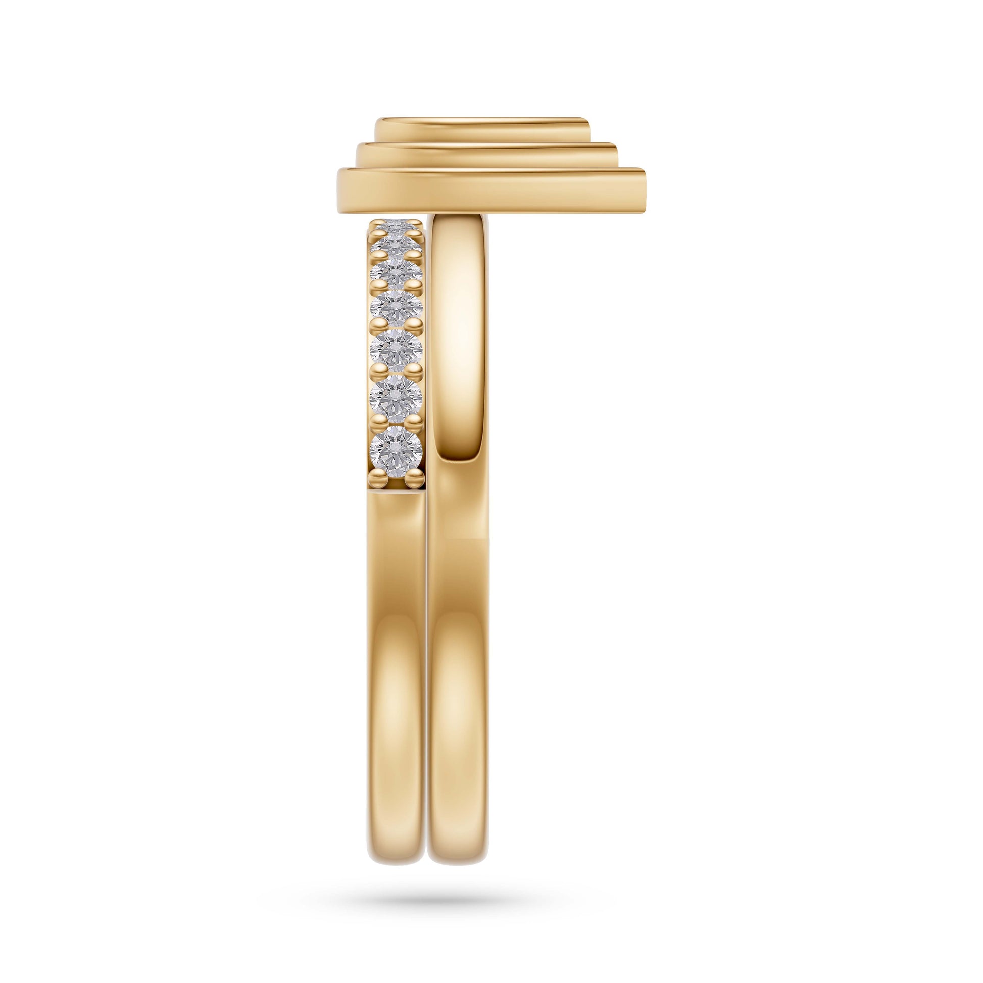 Verona Diamond Drop Ring In 14K Gold