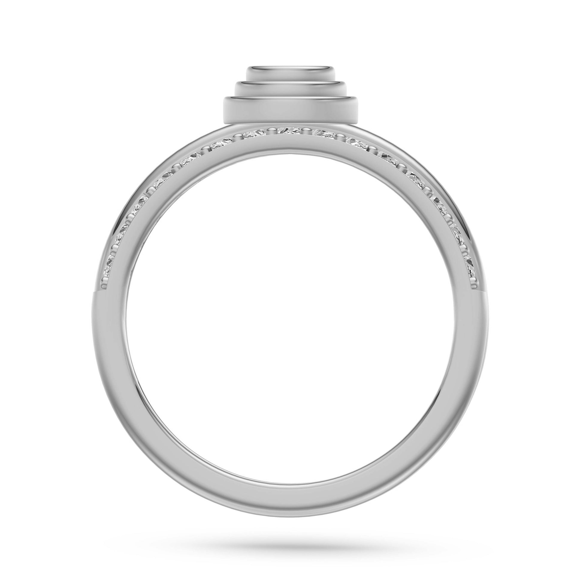 Verona Diamond Drop Ring In 14K Gold