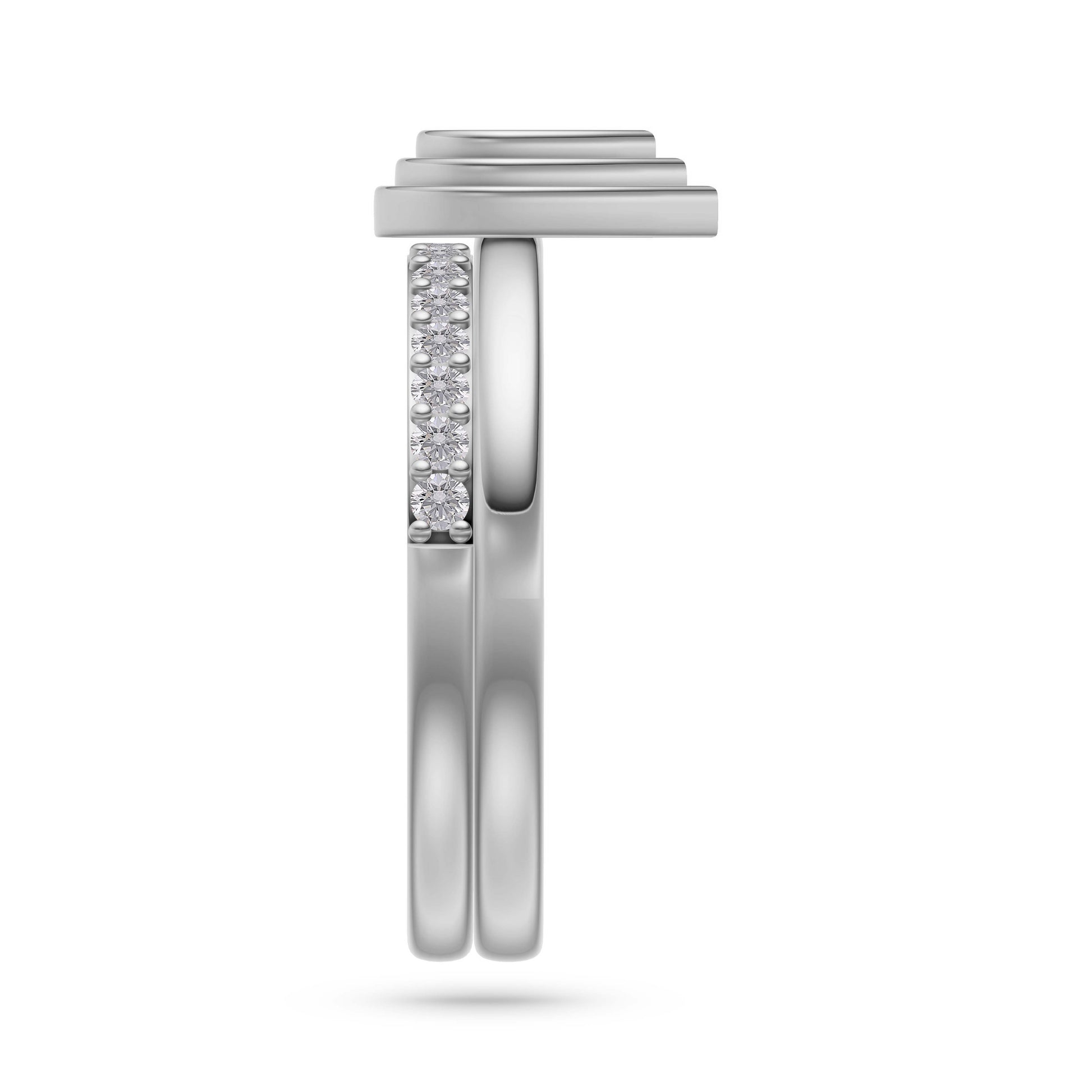 Verona Diamond Drop Ring In 14K Gold