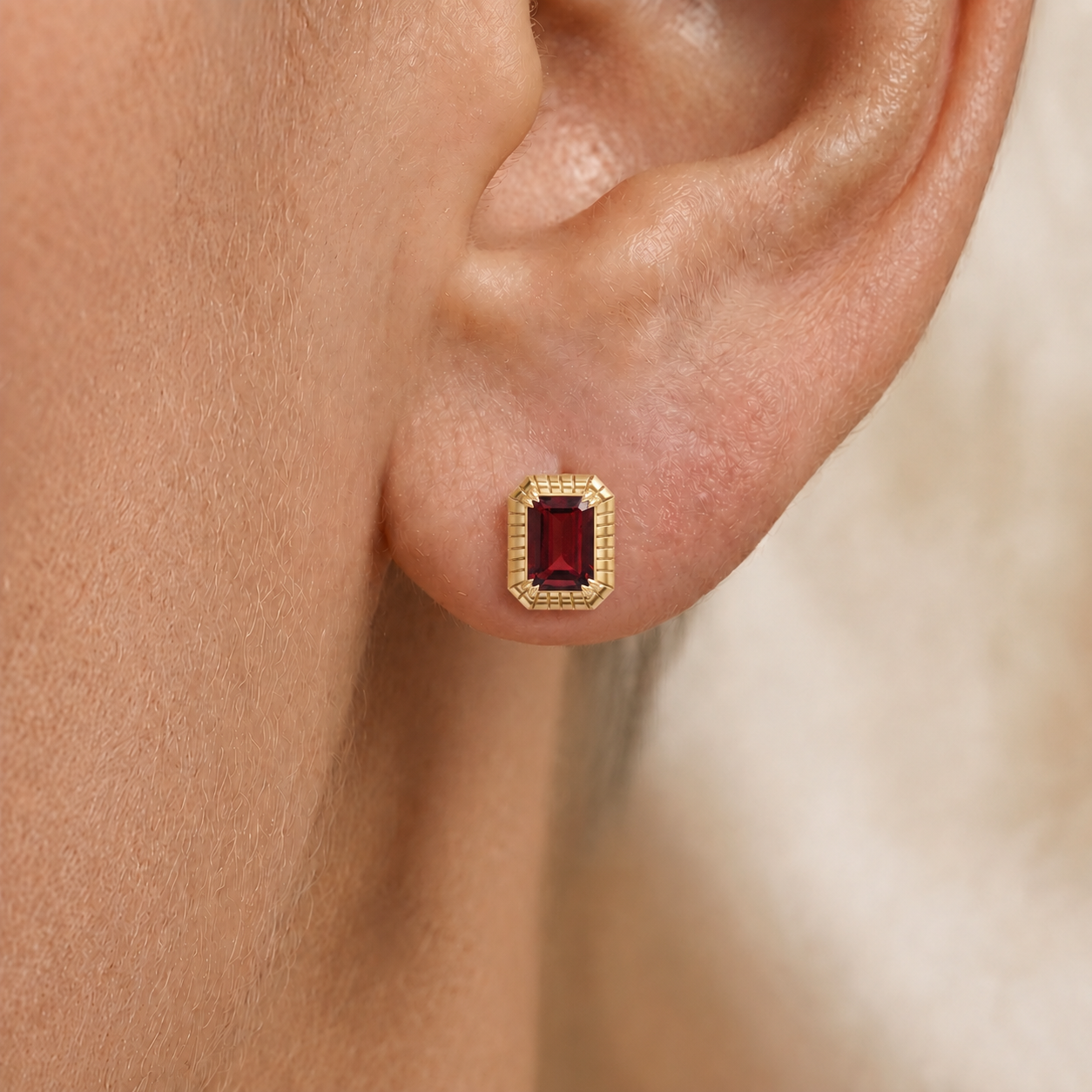 Vintage-Inspired Garnet Earrings In 14K Gold
