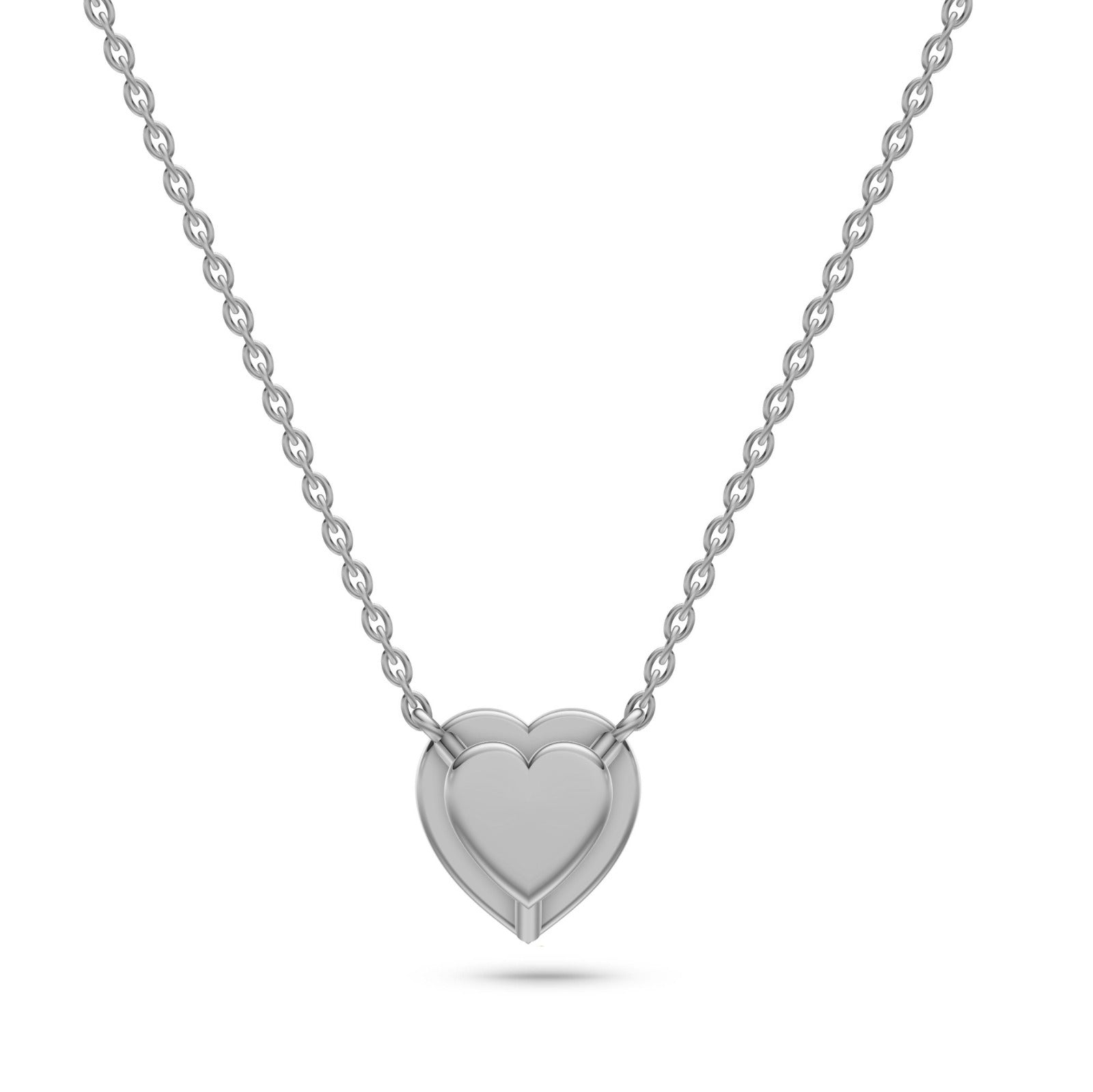 Heart Shape Tourmaline Necklace In 14K Gold