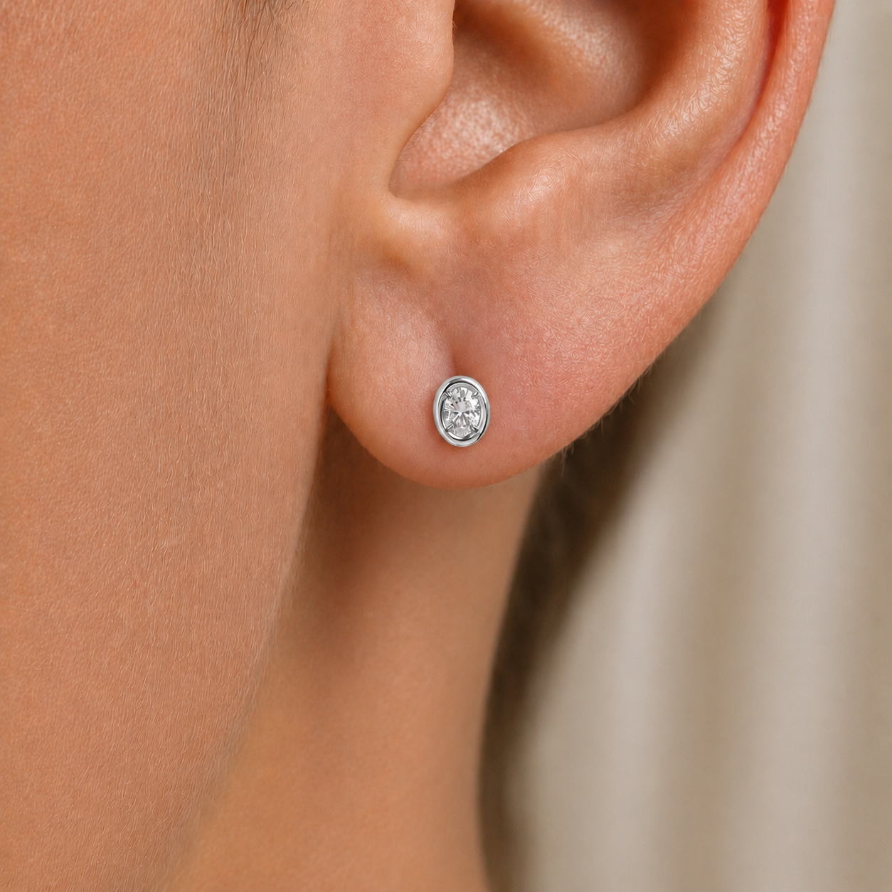 Aurelle Diamond Stud Earrings in 14K Gold