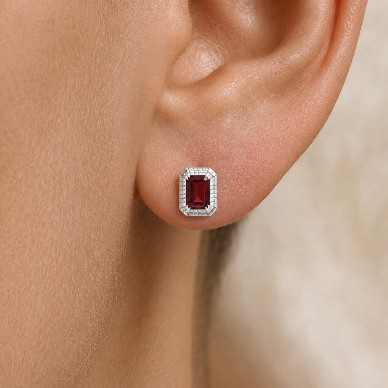 Vintage-Inspired Garnet Earrings In 14K Gold